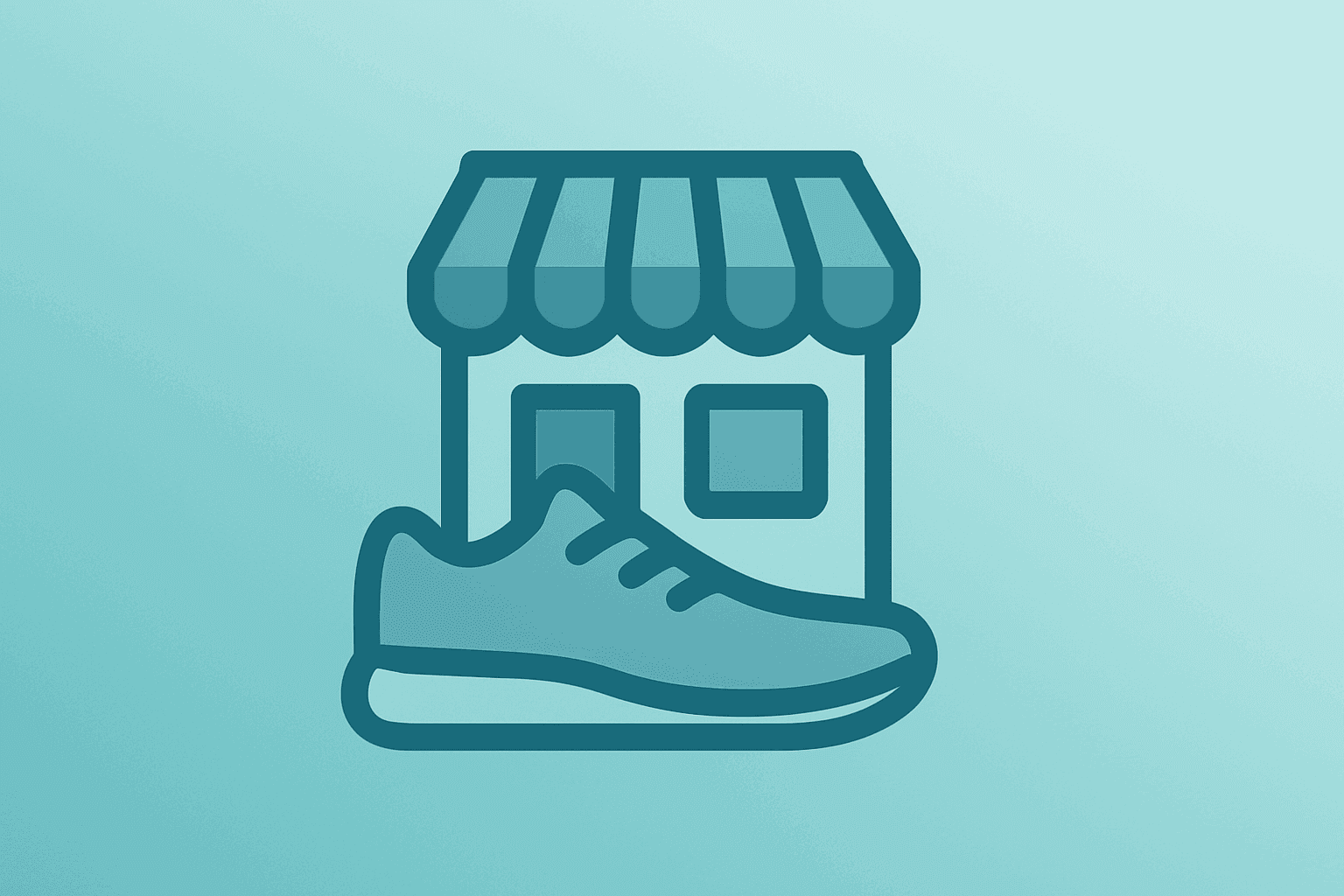 Flat vector of a shoe-store fusion symbolizing DICK'S Sporting Goods earnings pressure from Foot Locker drag.