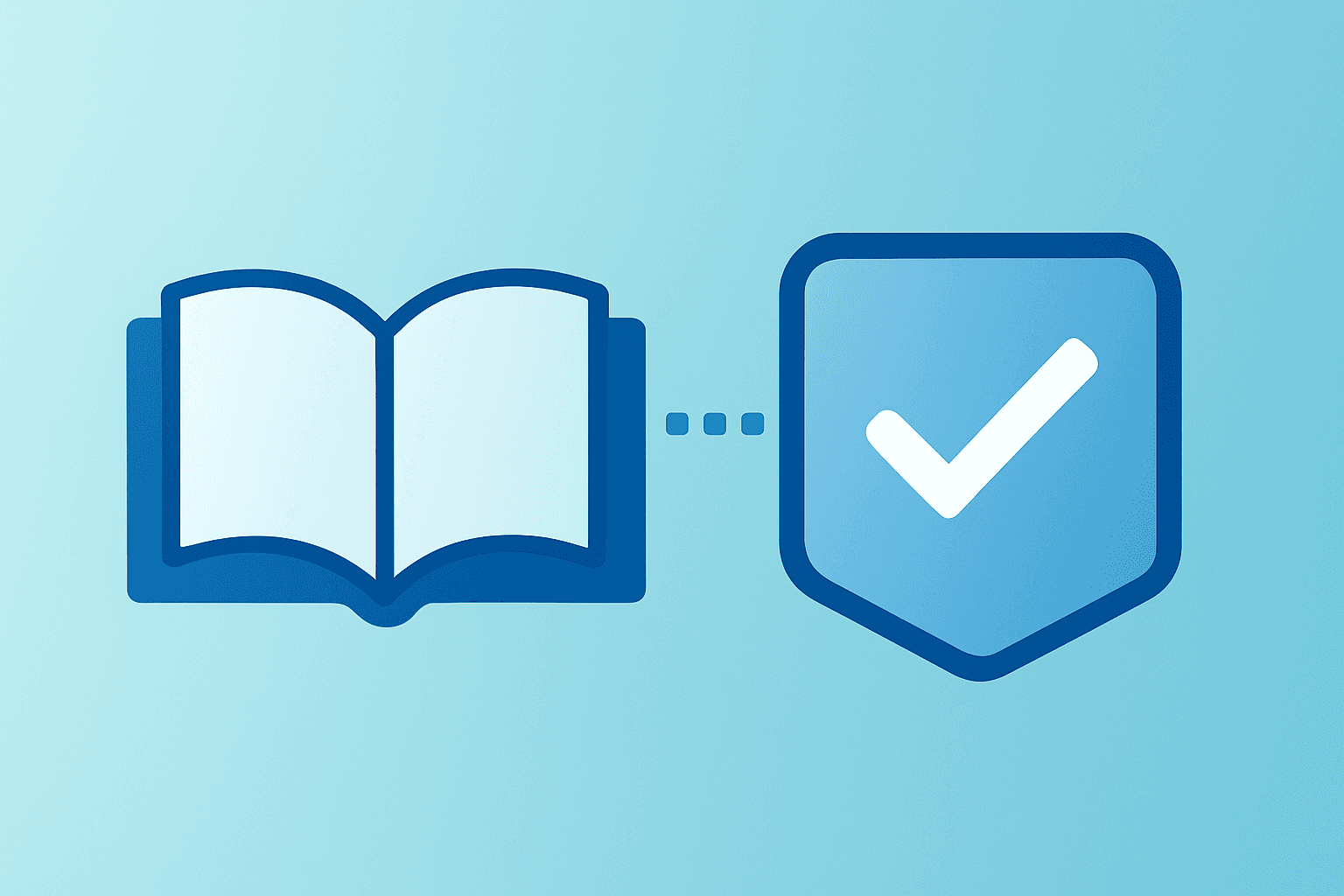 Flat filled vector of an open book turning into a digital badge to represent the Coursera Udemy merger and AI skills training.