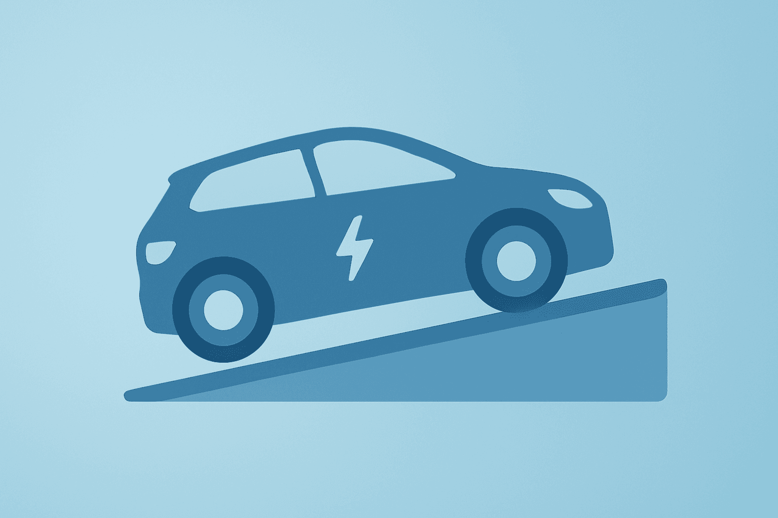 Flat vector electric car icon symbolizing NIO March deliveries topping guidance and market read-through