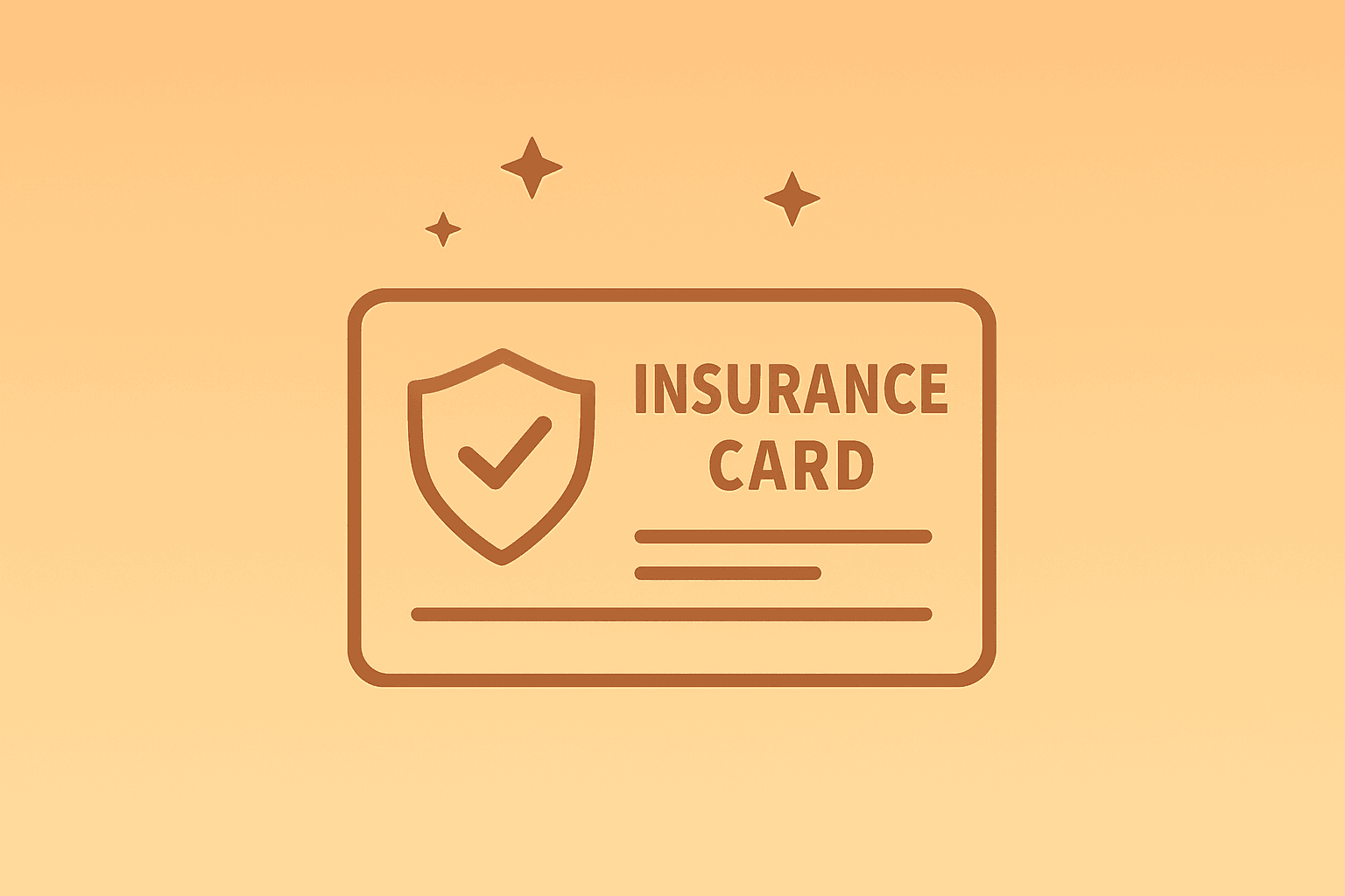 Flat vector insurance card with dimming stars on amber-sand gradient, evoking Humana Q2 2026 results and rating headwind.