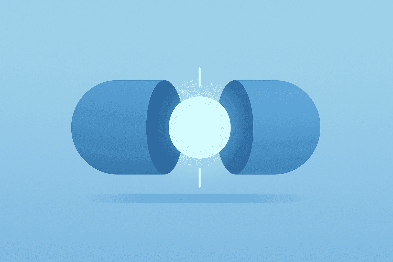 Flat vector of a cracked medical vial symbolizing Novartis Q2 2026 results, new-launch momentum vs Entresto decline.
