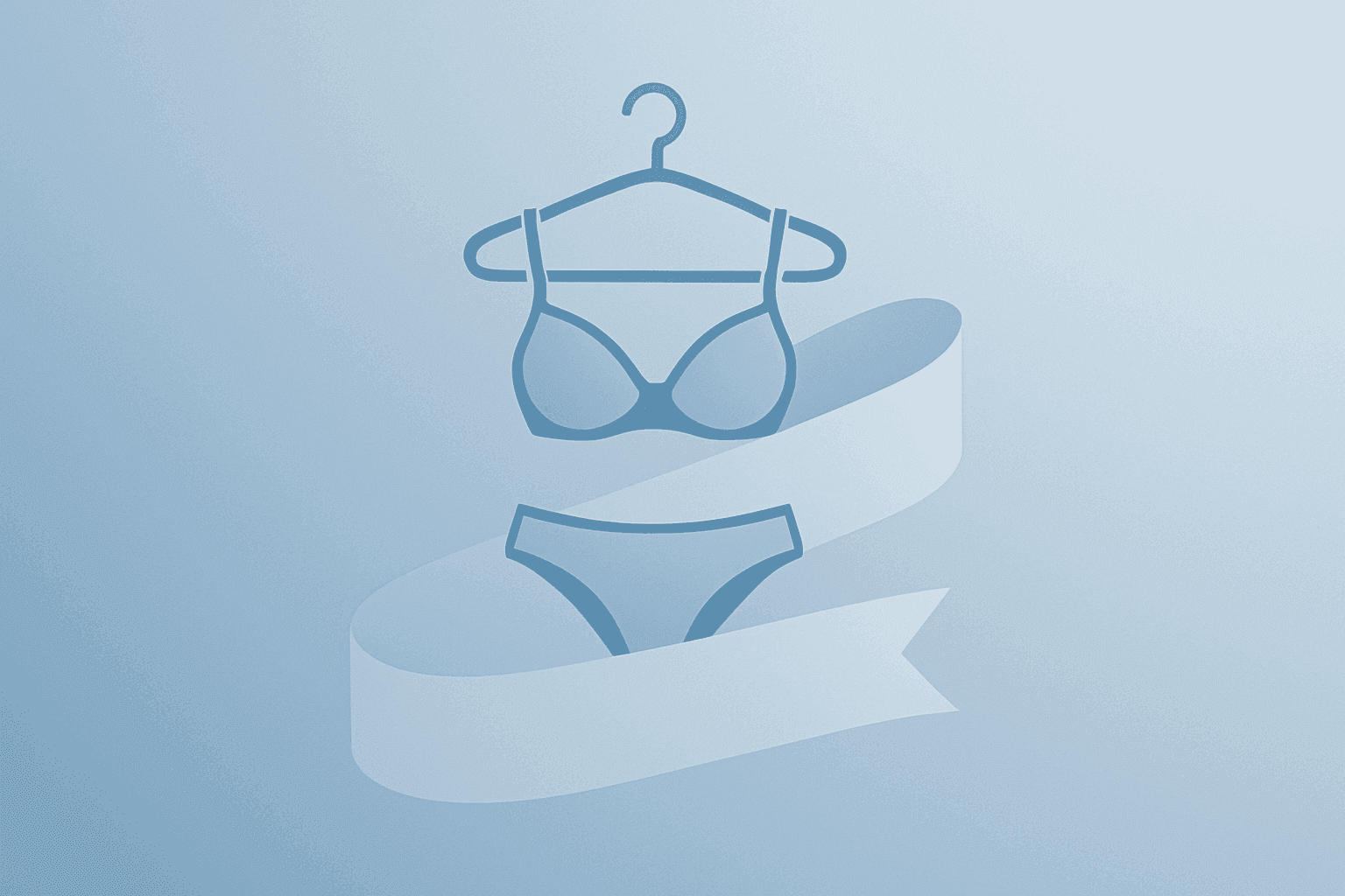 Flat-vector lingerie storefront with an expanding margin ribbon to symbolize Victoria's Secret earnings turnaround.