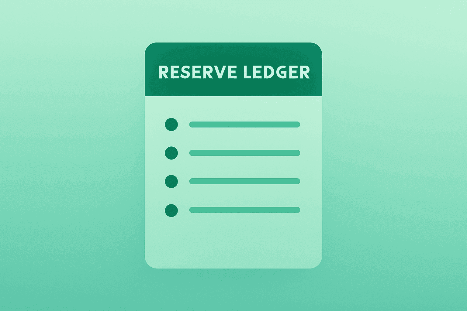 Flat filled vector of a reserve ledger narrowing its scope, evoking Kevin Warsh confirmation hearing and Fed independence.