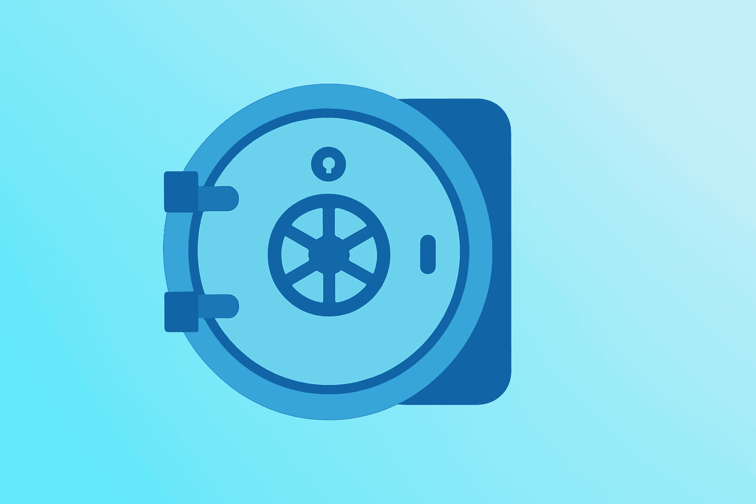 Flat vector of a bank vault with an opening lock symbolizing Kevin Warsh Fed chair nomination advancement.