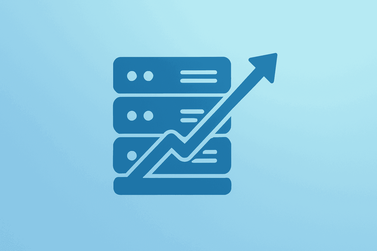 Flat filled vector of a server rack surging forward to symbolize Celestica Q2 earnings beat and raised 2026 outlook.