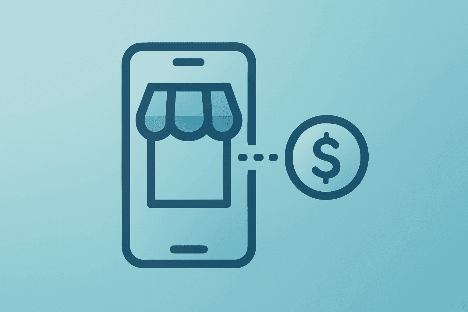 Flat filled vector of an app-store vault shrinking into a coin illustrating Apple EU App Store fees change and services risk.