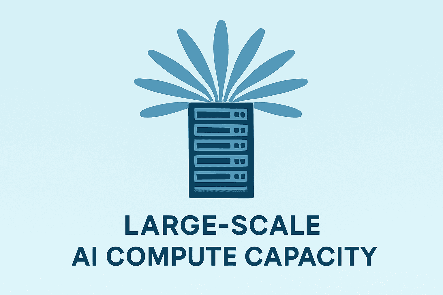 Flat vector of a server rack symbolizing Anthropic SpaceX deal capacity expansion for Claude Code compute.