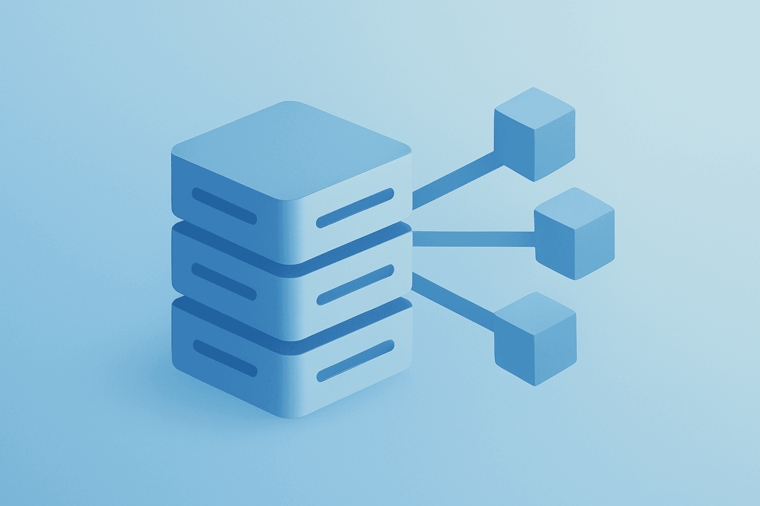 Flat vector server core expanding to signal MongoDB earnings lift and Atlas cloud growth on a mint-ash gradient.