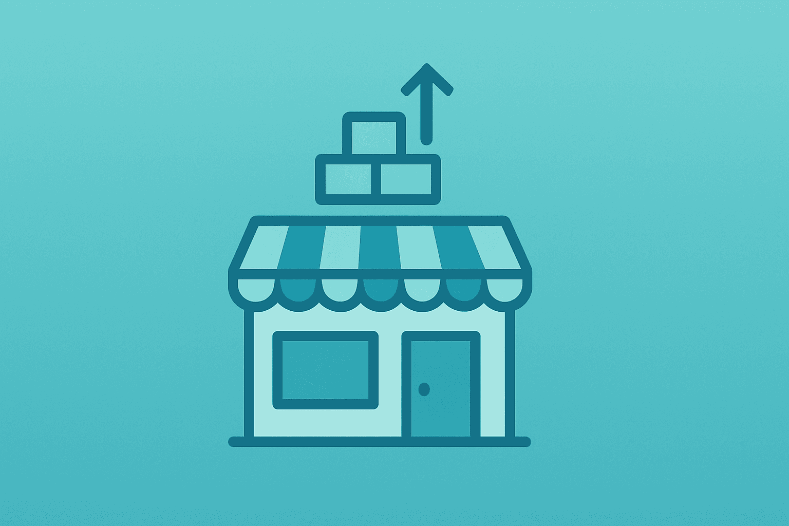 Flat vector of a retail storefront with a stacked product icon symbolizing Kohl's Raises Guidance and turnaround drivers