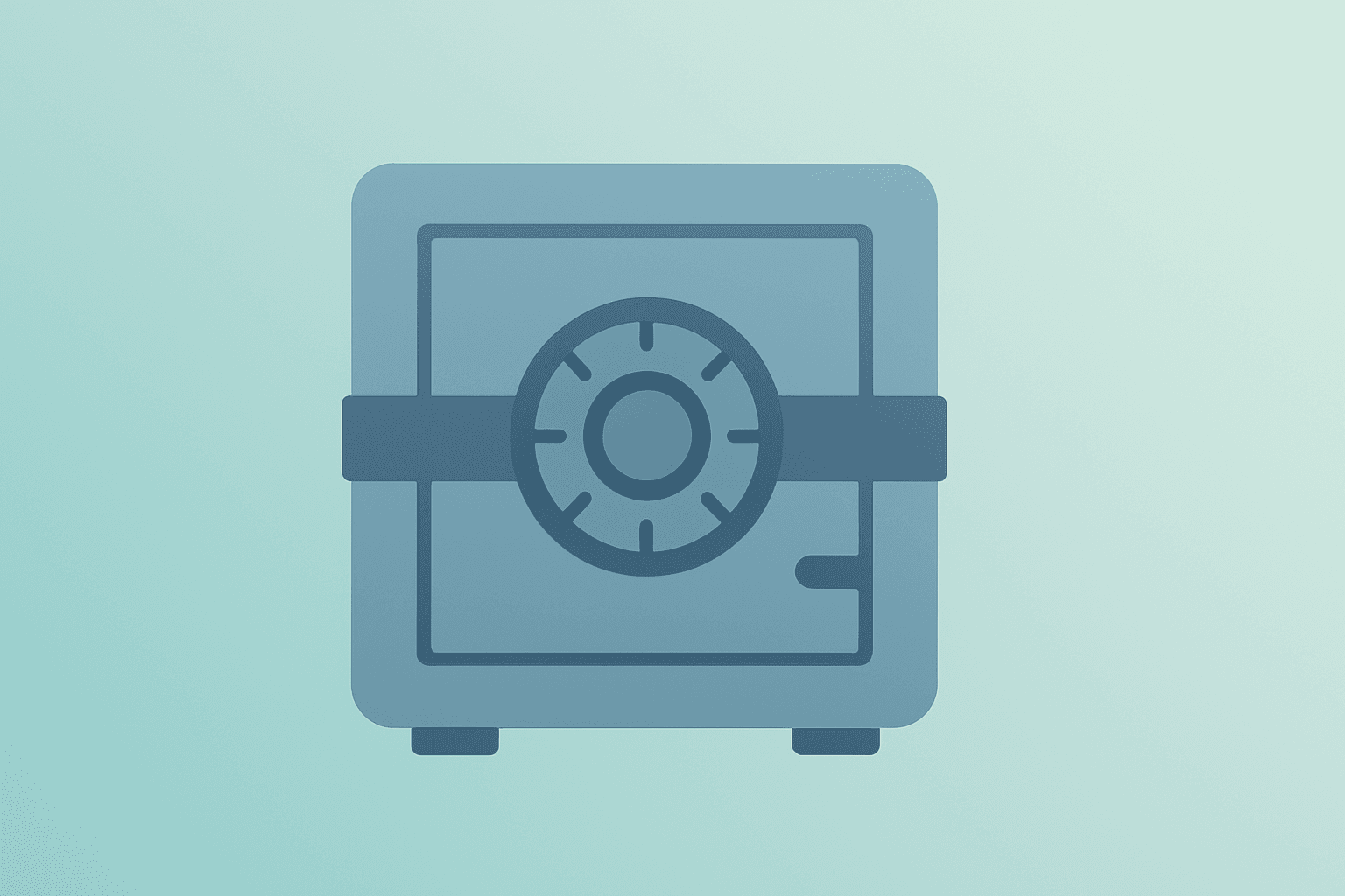 Minimal flat-vector vault with a tightened band symbolizing Warner Bros. Discovery takeover and renewed bid pressure.