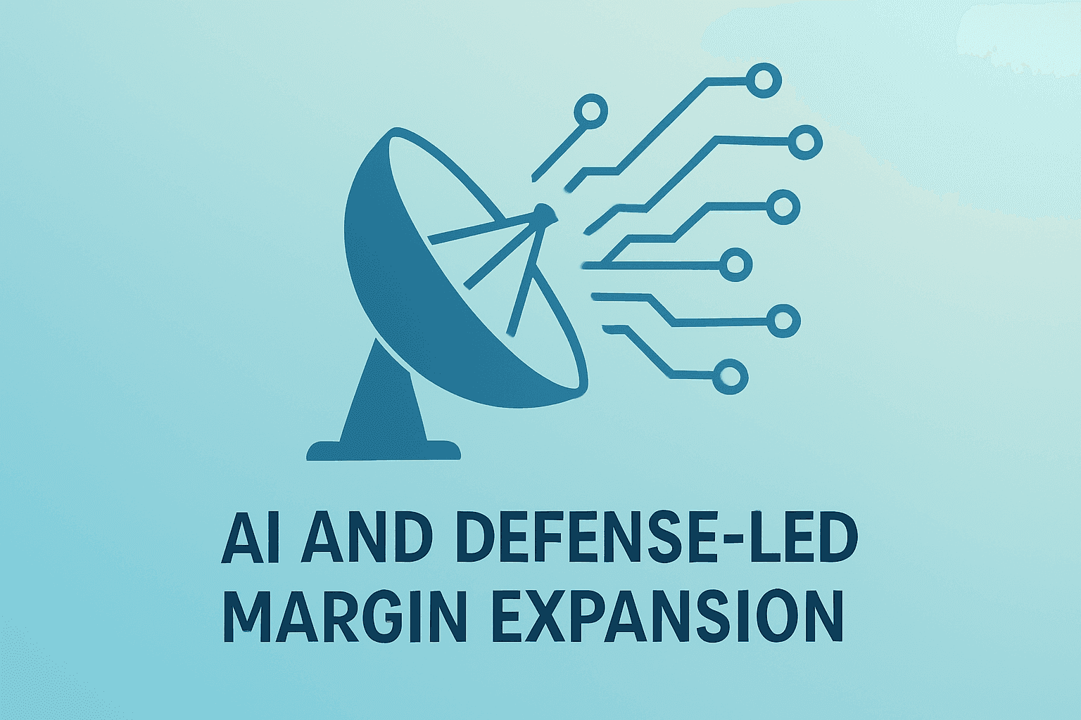 Flat vector cover showing a fused server and circuit representing Booz Allen Q4 earnings margins and cash flow.