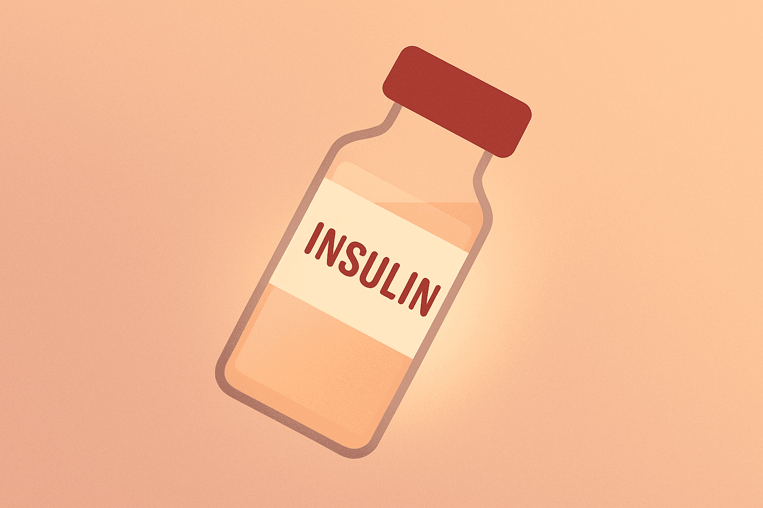 Flat vector insulin vial with a fading glow to illustrate Novo Nordisk 2026 guidance, sales weakness and U.S. headwinds.