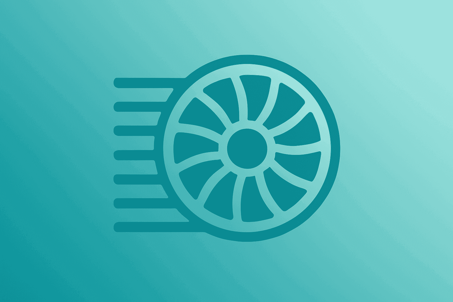 Flat vector of a turbine and cooling shell symbolizing GE Aerospace Q2 earnings tradeoff between services and slowing orders.