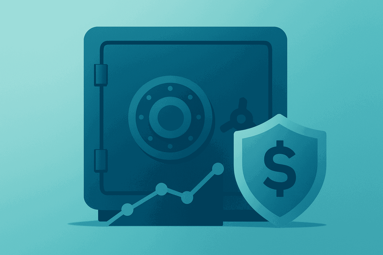 Flat-vector credit data vault with a dimmed chamber symbolizing Equifax Q3 2026 results and a mortgage revenue headwind.