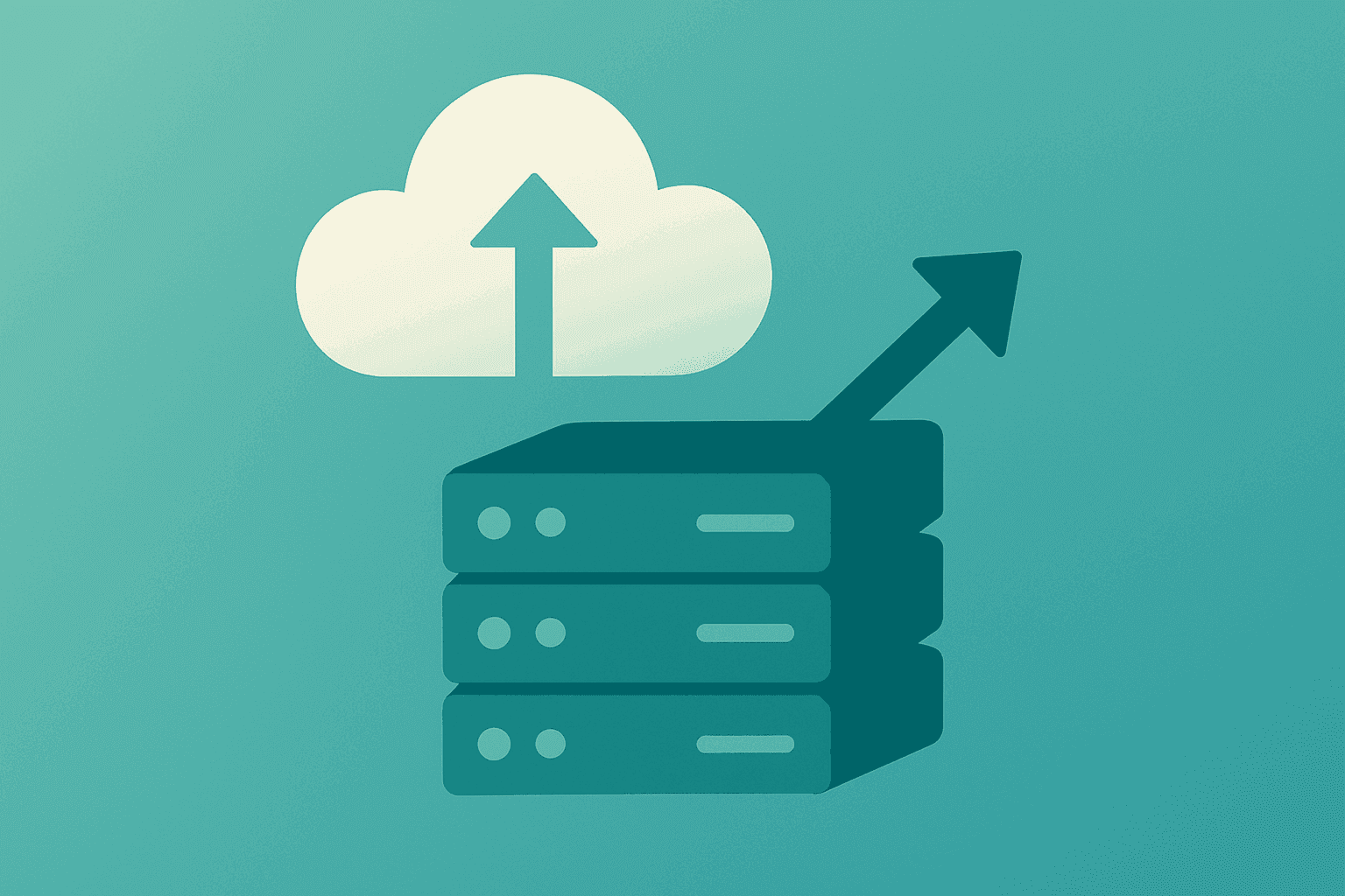 Flat filled vector of a server rack with dimming light to symbolize Microsoft earnings options pressure and capex focus
