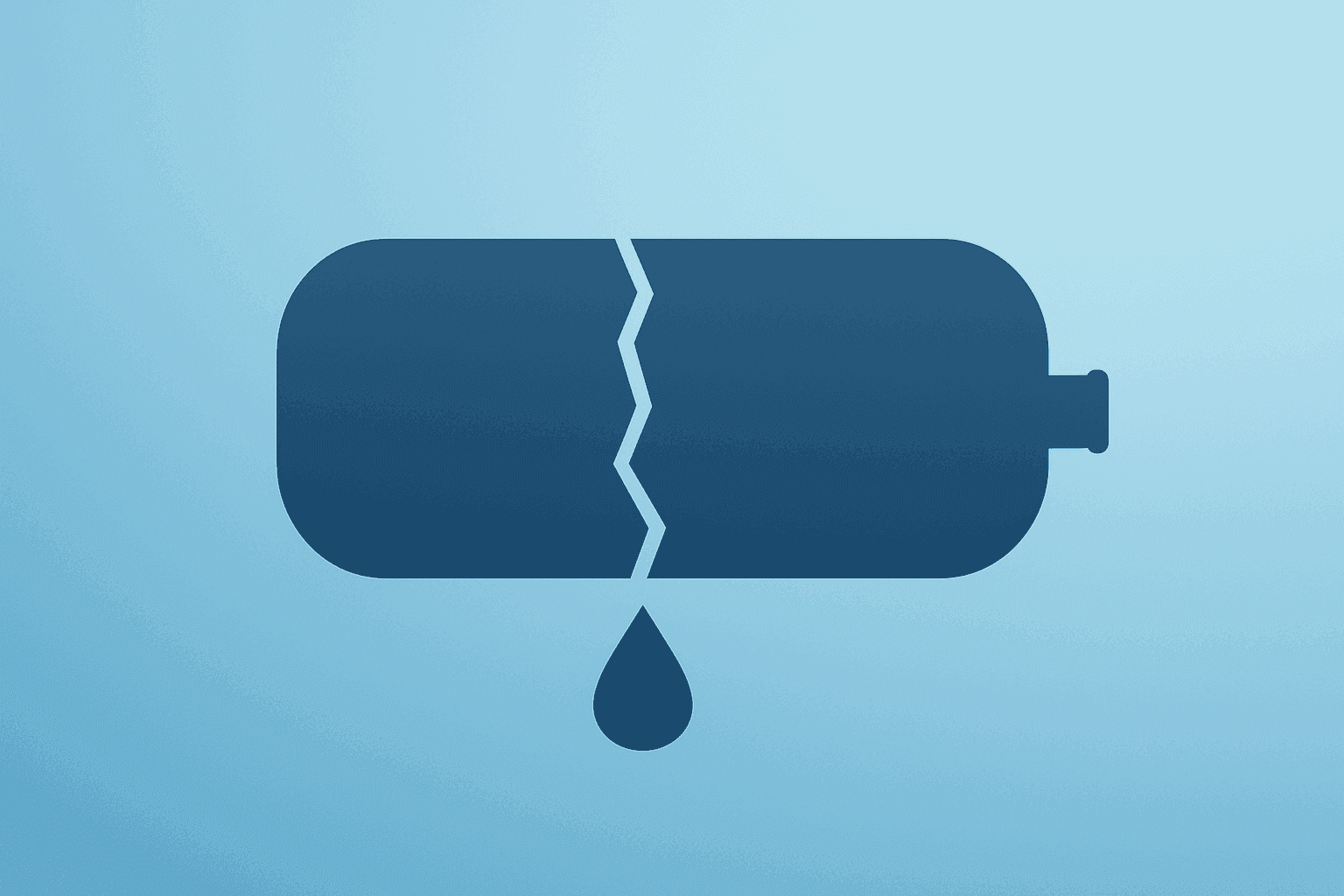 Flat vector of an aircraft fuel tank seam under strain symbolizing jet-fuel pressure on American Airlines earnings.