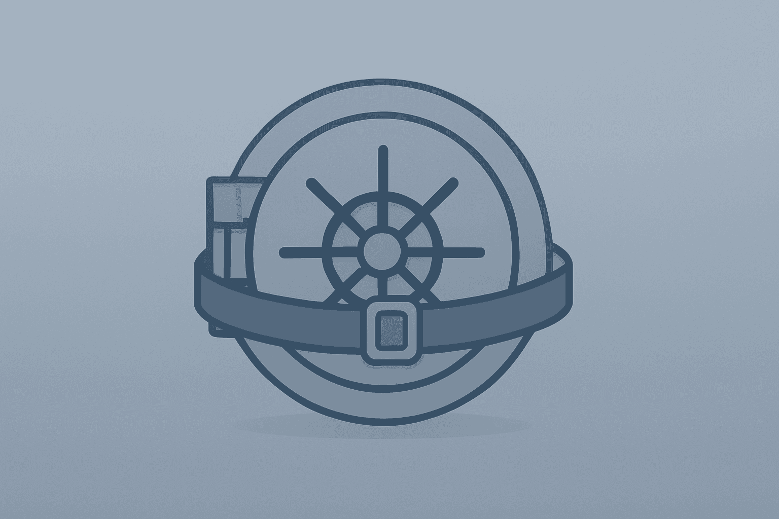 Flat vector of a vault-style server under dimming light symbolizing SoFi earnings and second-half margin execution risk.