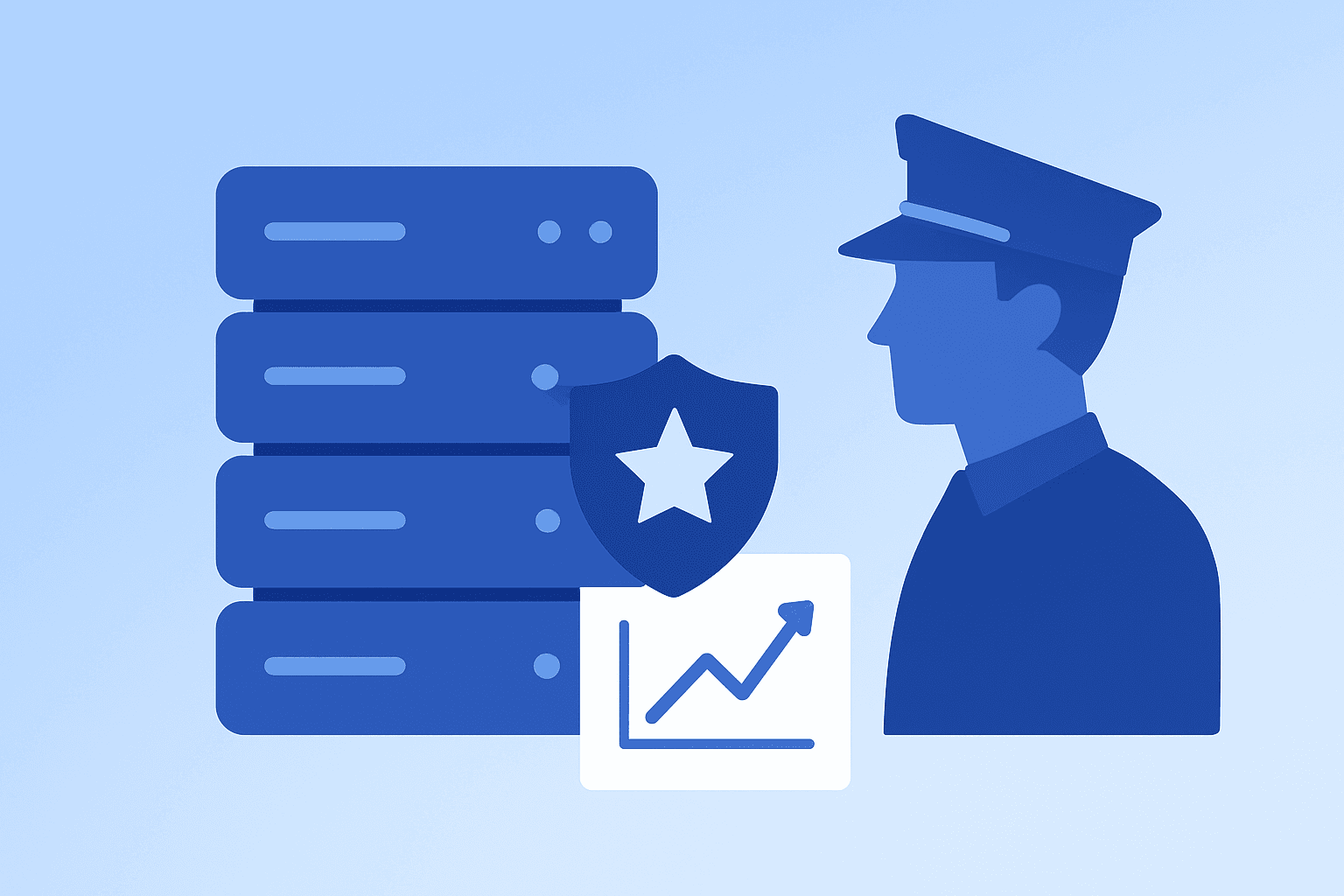 Diagonal flat vector server agent network symbolizing AI monitoring for the Palantir sports integrity platform.