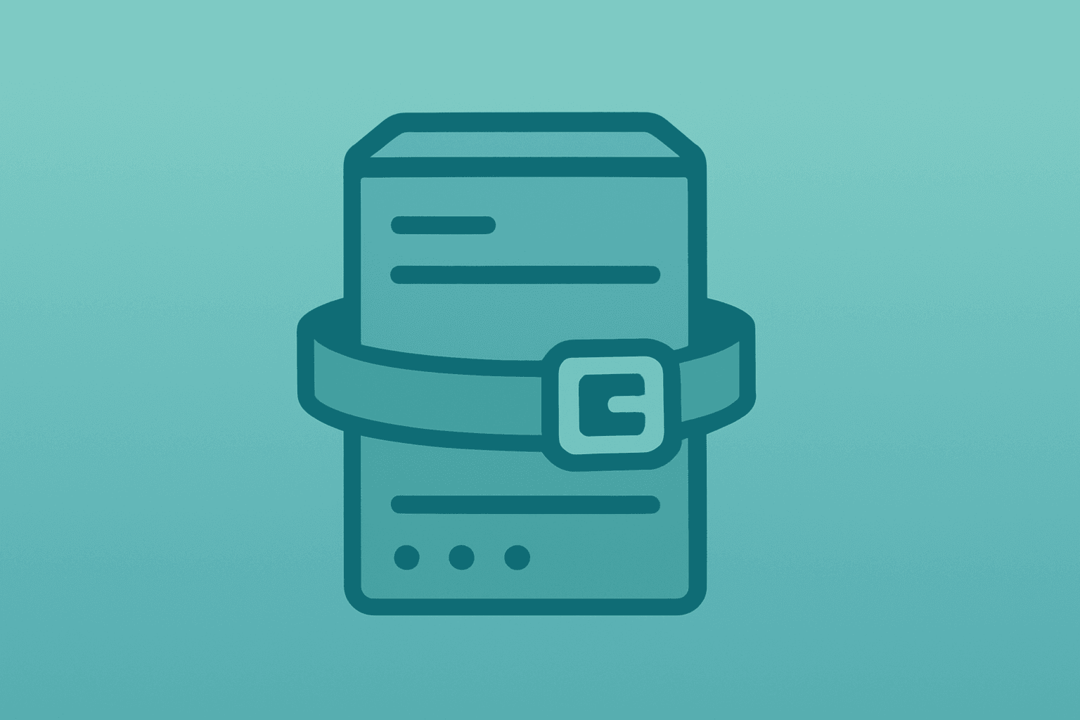 Flat filled vector of a data server with a tightening band, evoking Palantir earnings tension between growth and valuation.