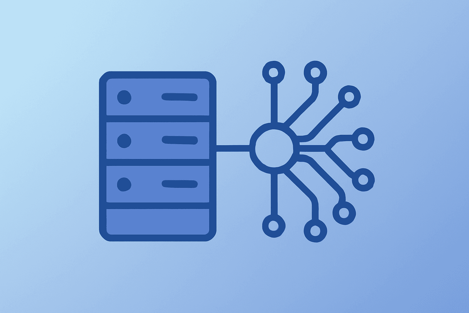 Flat-vector cover of a game-engine server merging into a neural circuit to reflect Unity Software Q1 2026 results momentum.