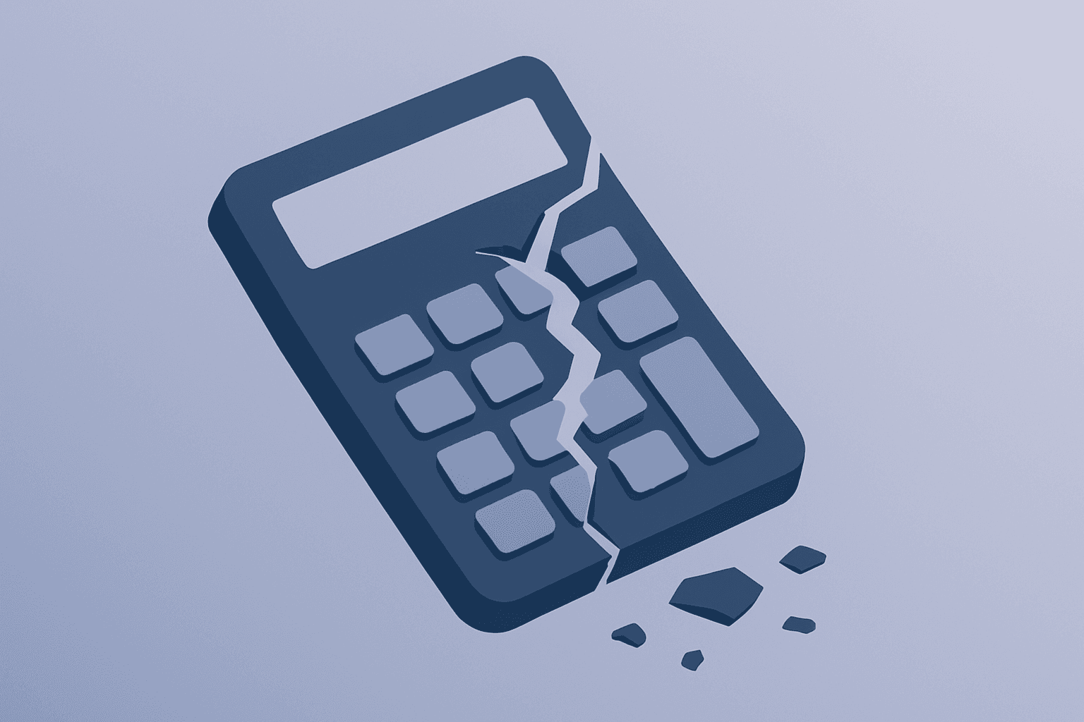 Flat vector cracked server symbolizing Intuit second-quarter earnings beat and softer guidance from tax-season marketing.