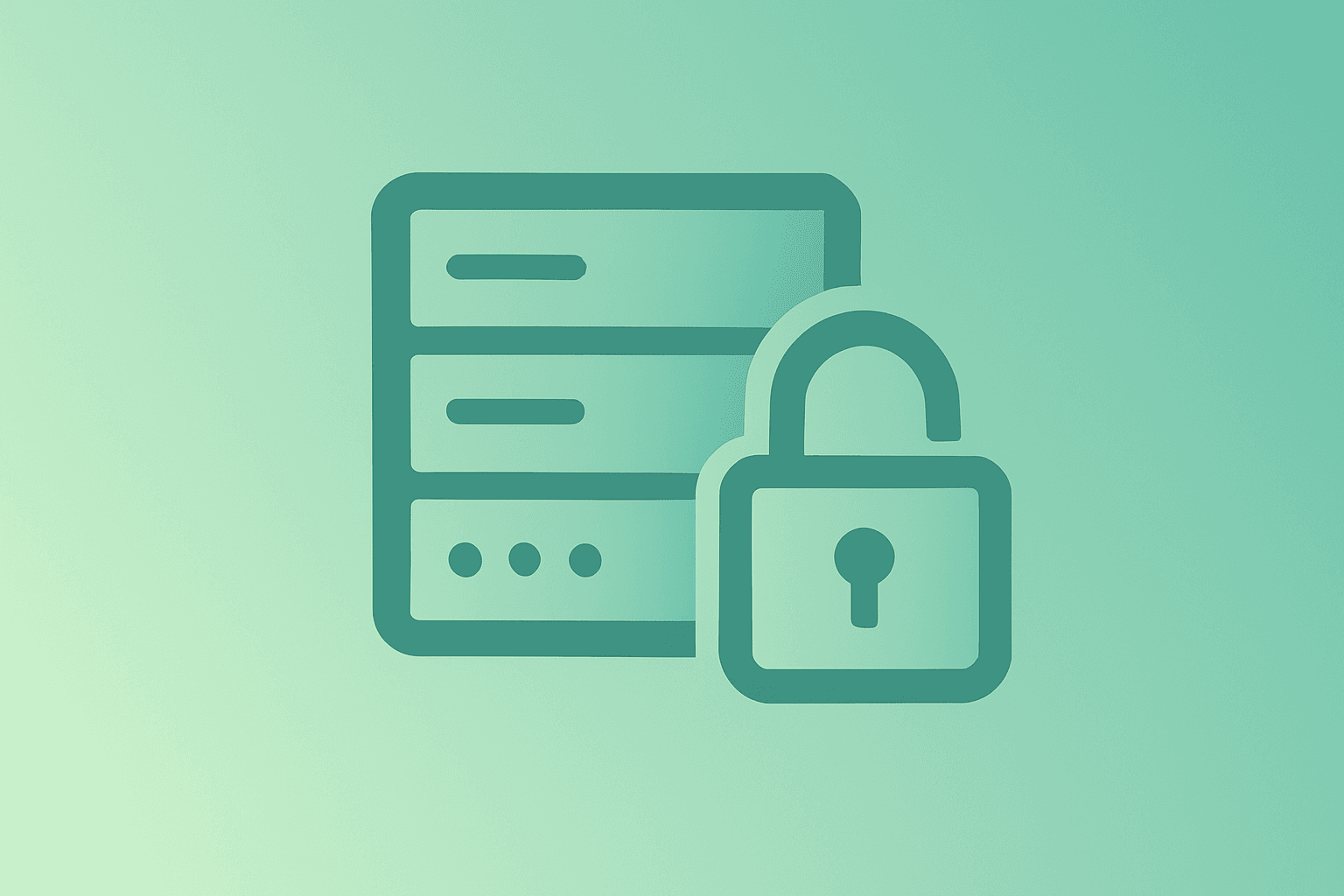 Centered flat-vector server chip with an unlocking clasp symbolizing the Meta AMD AI chip deal and compute scale.