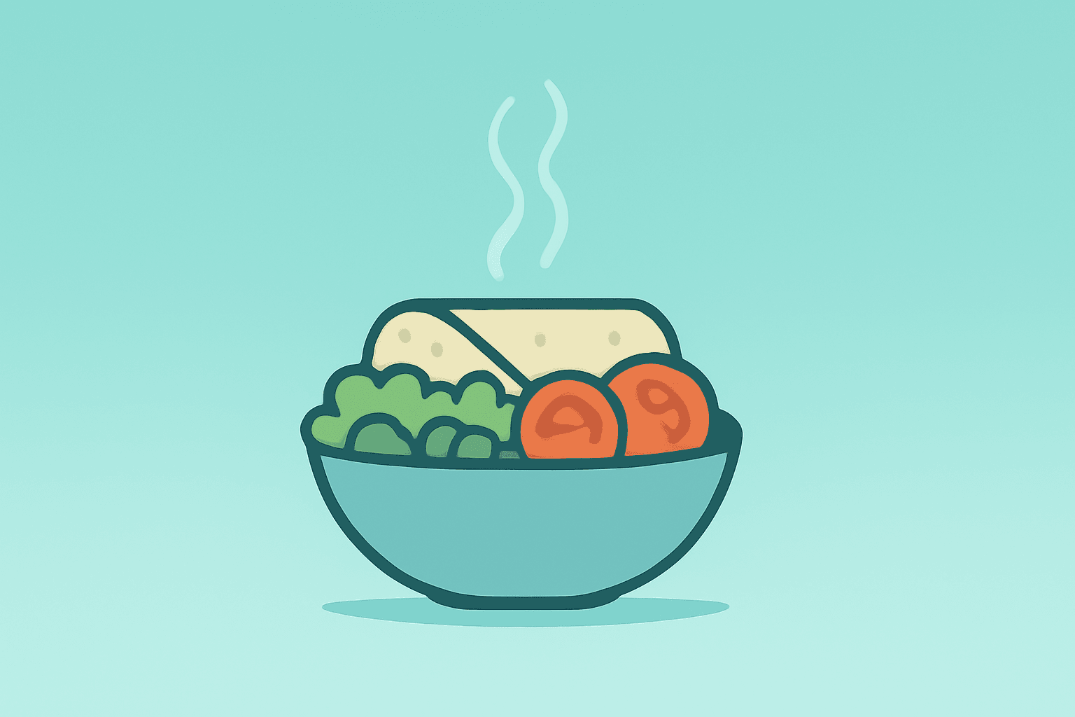 Flat vector cooling burrito bowl motif on amber gradient to illustrate Chipotle earnings focus on openings and traffic.