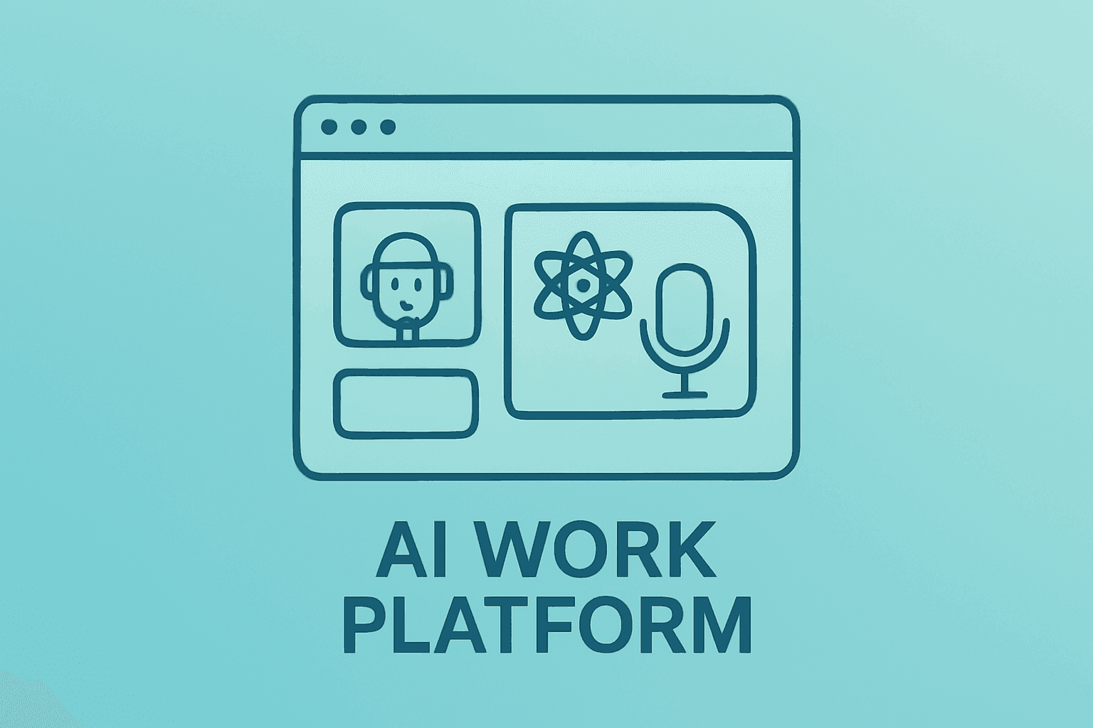 Flat-vector workflow console with embedded AI agents and a voice-module to symbolize monday.com Q1 2026 results.