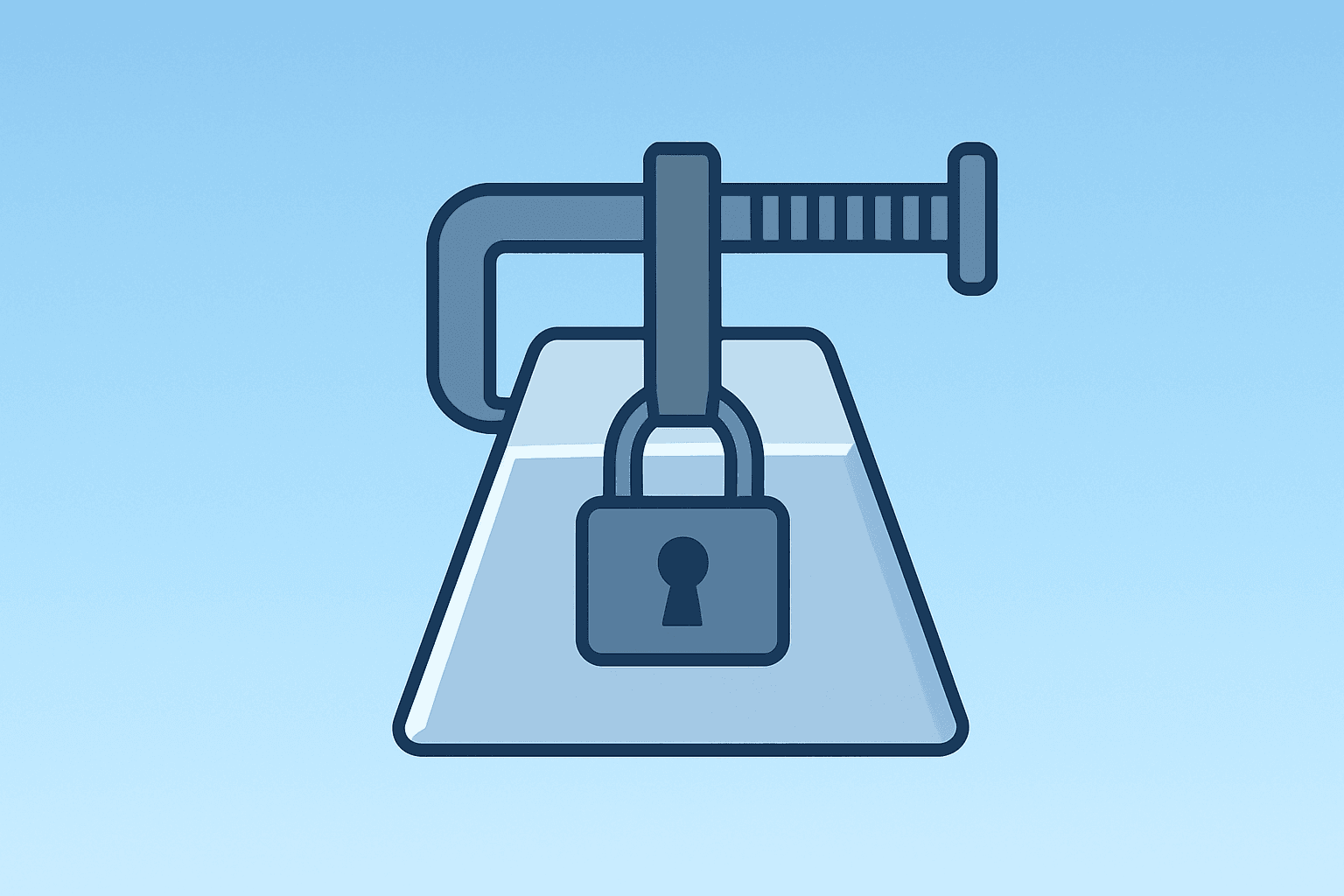 A flat vector of a silver ingot constrained by a stylized clamp to represent China export controls and silver prices surge.