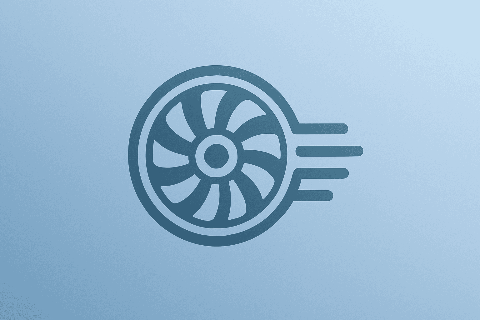 Flat filled vector of an industrial turbine with expansion motif symbolizing 3M Q4 2025 earnings and free cash flow focus.
