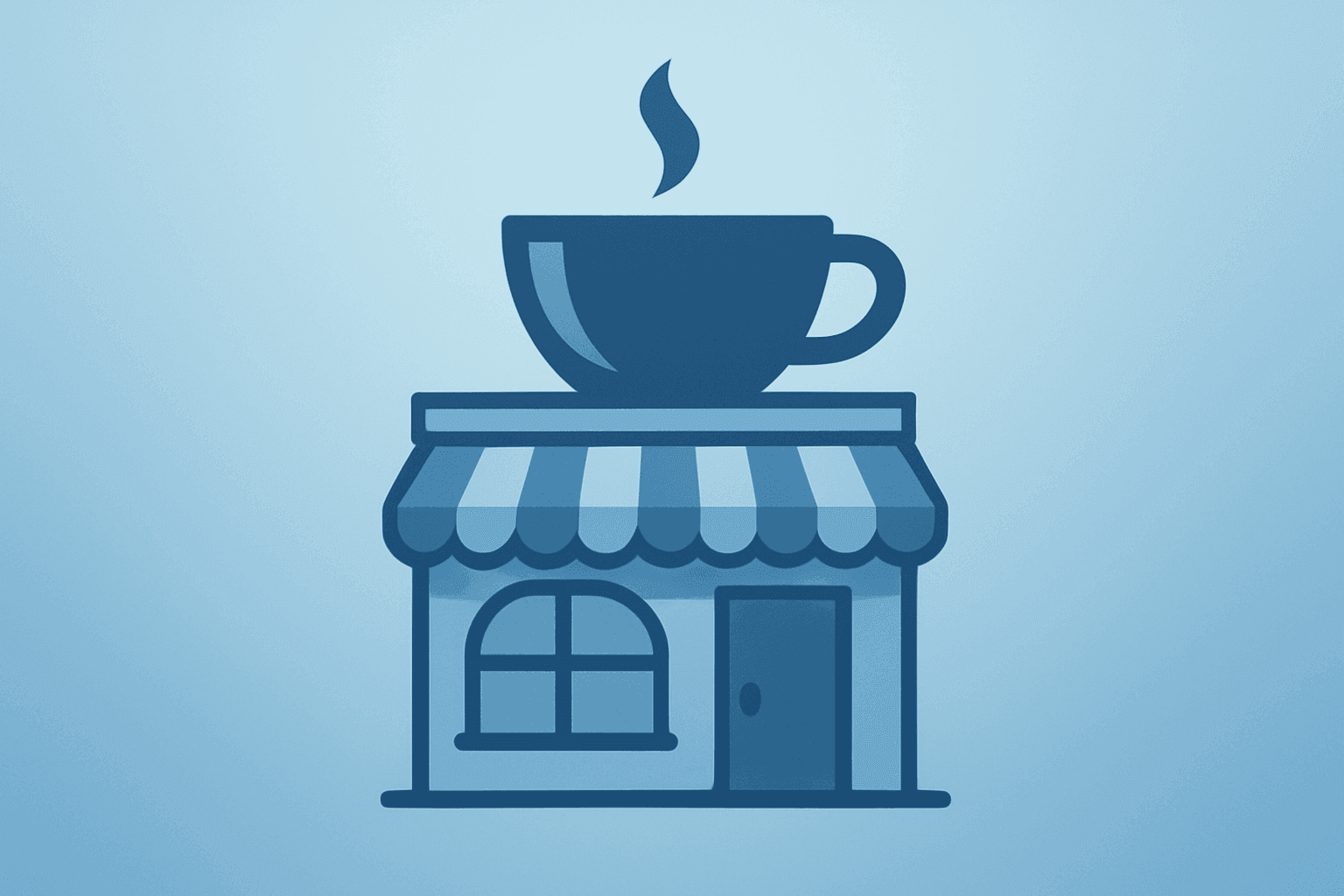 Flat-vector restaurant storefront fused with an adviser brief, symbolizing Starbucks Chipotle takeover exploration.
