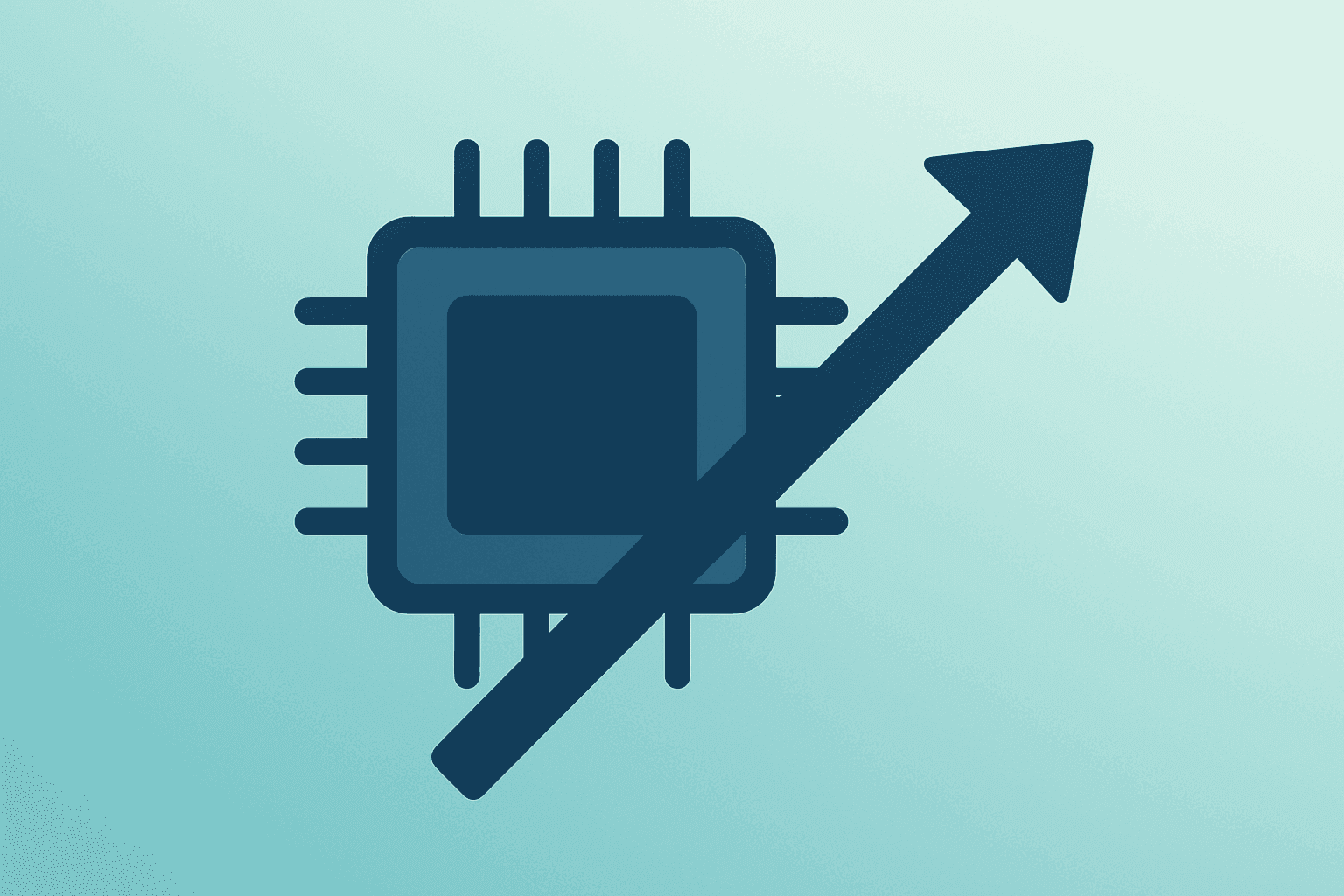 Flat vector server-chip hybrid symbolizing Astera Labs Q2 results and Scorpio X-Series ramp driving AI infrastructure.