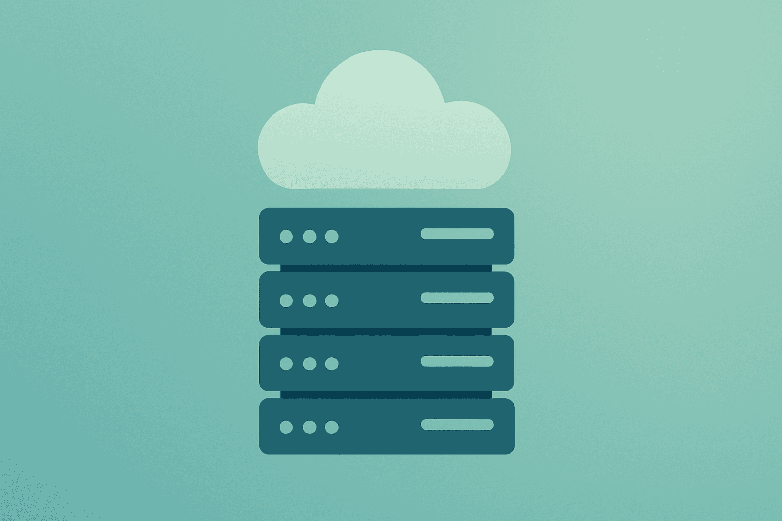 Flat vector server rack expanding tiers to symbolize cloud capacity, aligned with Oracle to Raise Funds for Cloud Expansion.