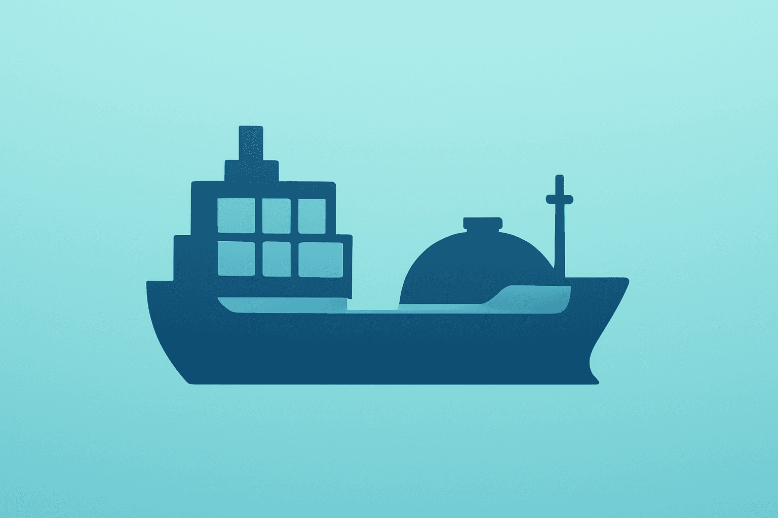 Flat vector of a cargo ship and oil tanker to symbolize the US-India trade deal cutting tariffs and buy-American pledge