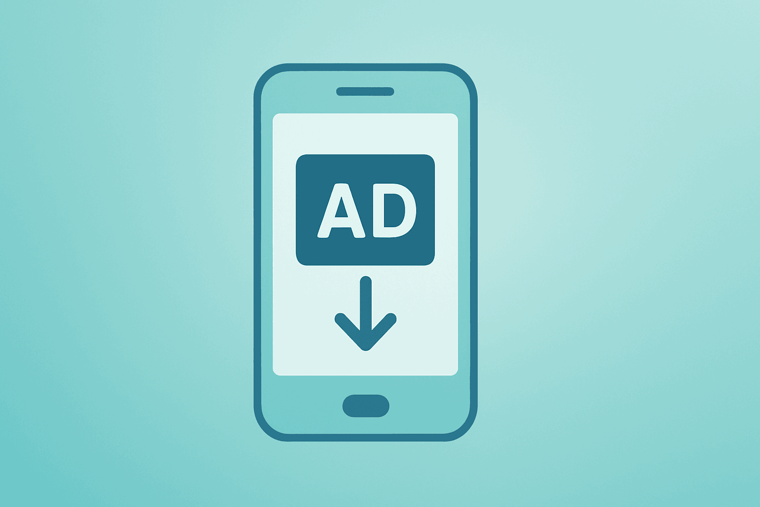 Flat vector of a mobile ad server with a dimming halo illustrating AppLovin stock downgrade and growth doubts.