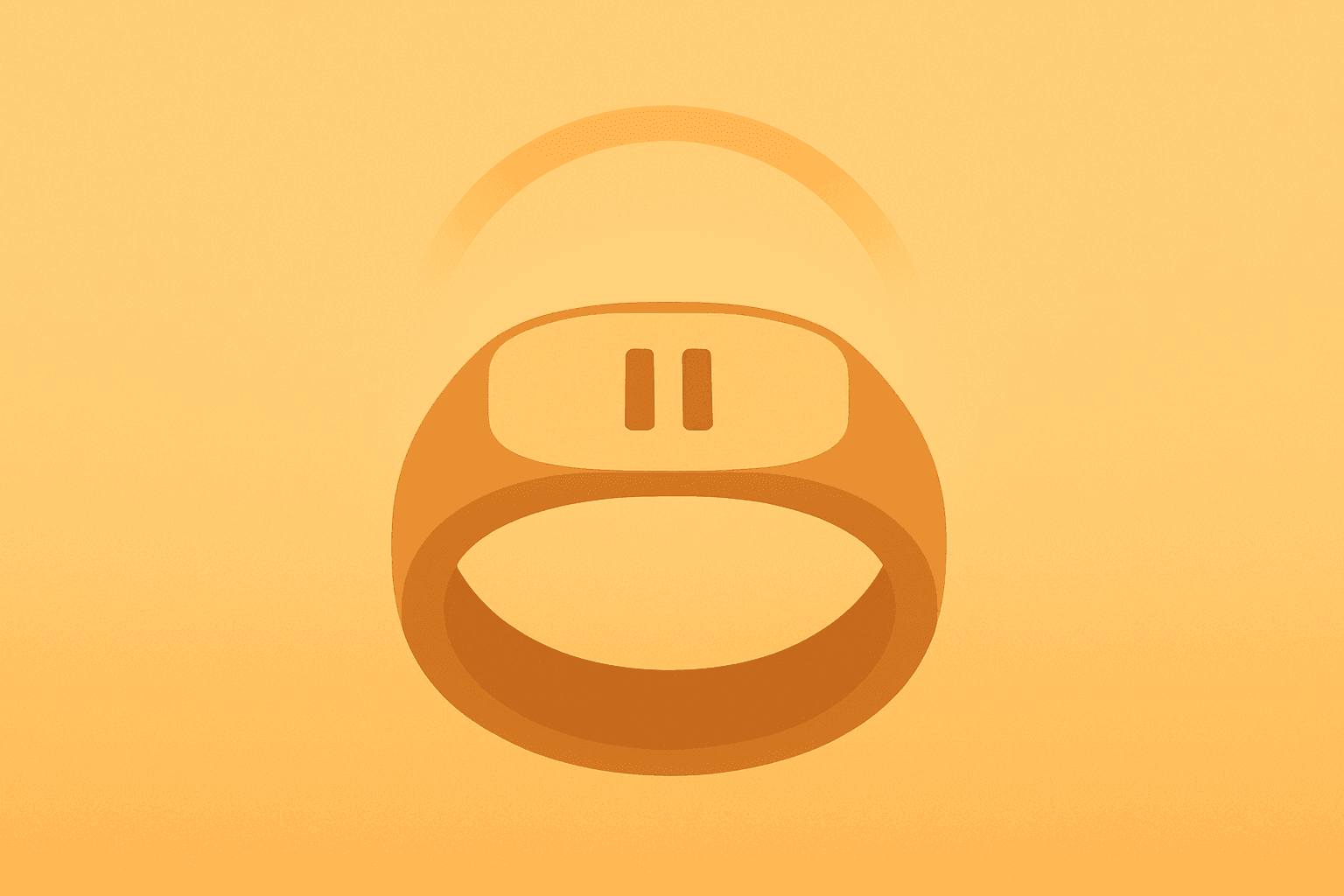 Oura IPO delay cover with a flat-vector smart-ring and dimmed halo symbolizing a paused multibillion-dollar float.