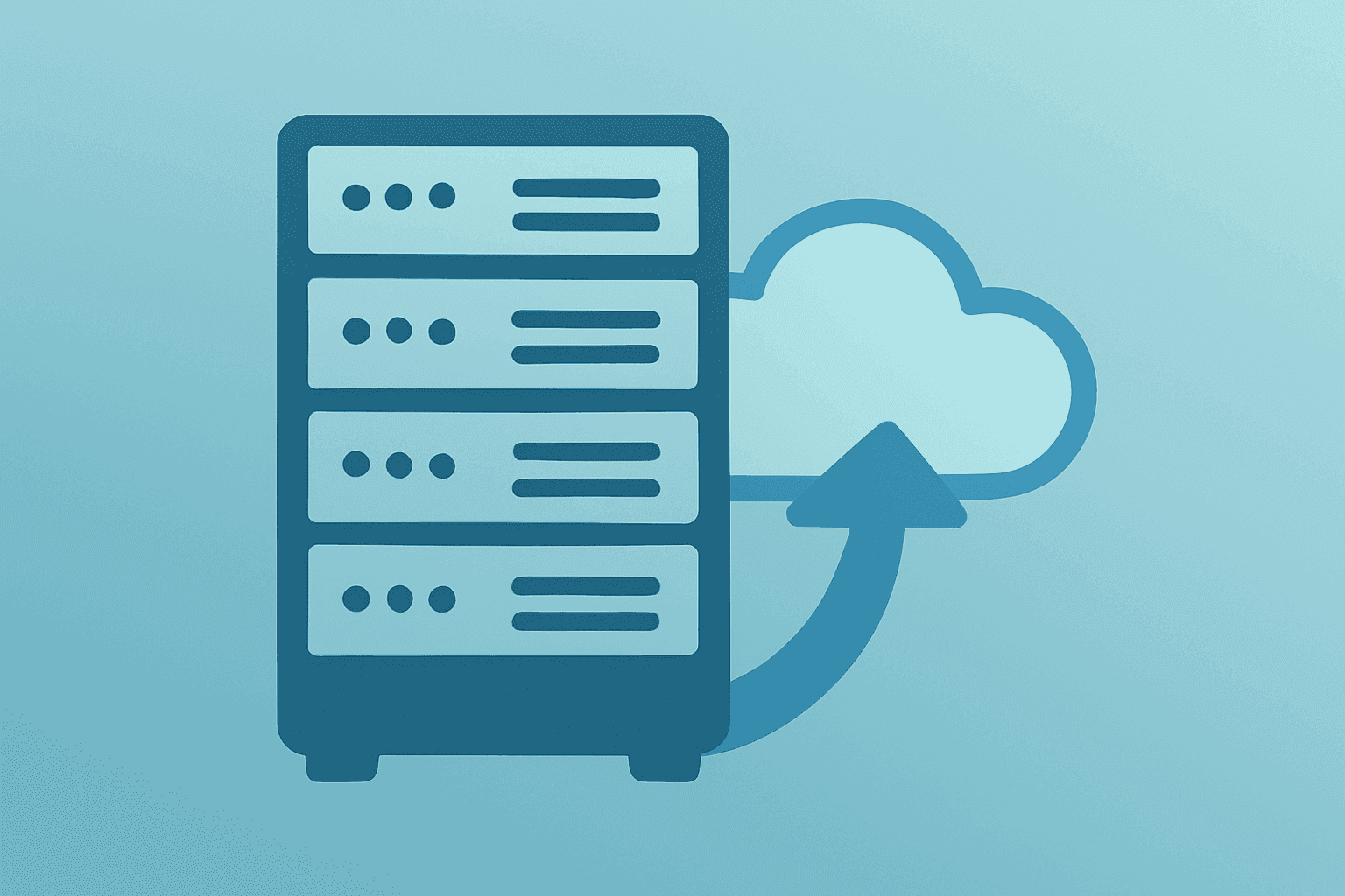 Flat filled vector of a server rack fused with compute block to symbolize Azure capacity and AI CapEx for Microsoft earnings.