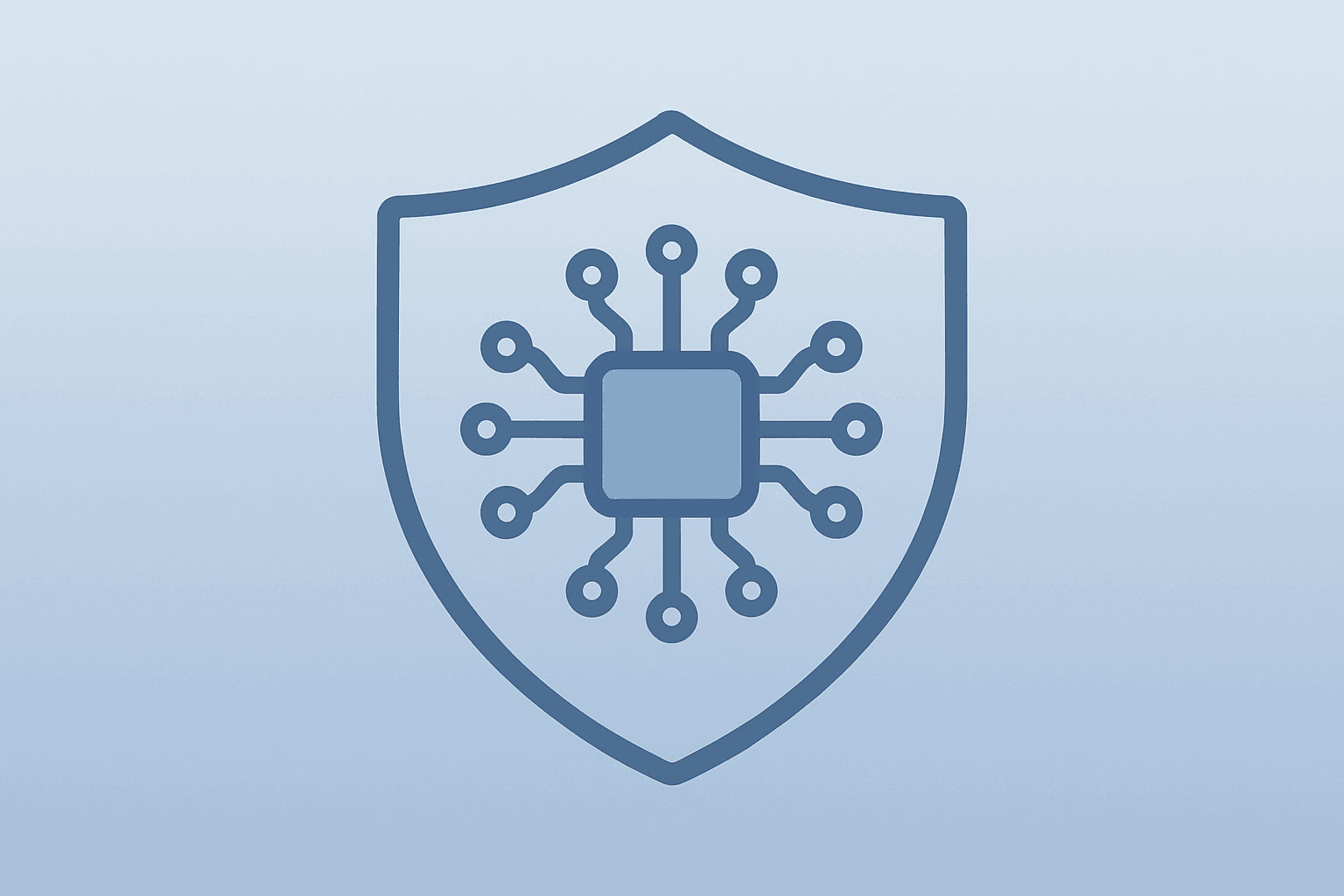 Neural chip with softening shield representing Anthropic White House Meeting and de-escalation of Pentagon blacklisting.