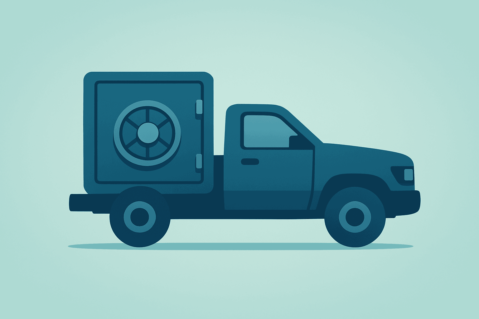 Flat vector of car merging with a safe to symbolize GM earnings, $20.0 billion buyback and tighter guidance.