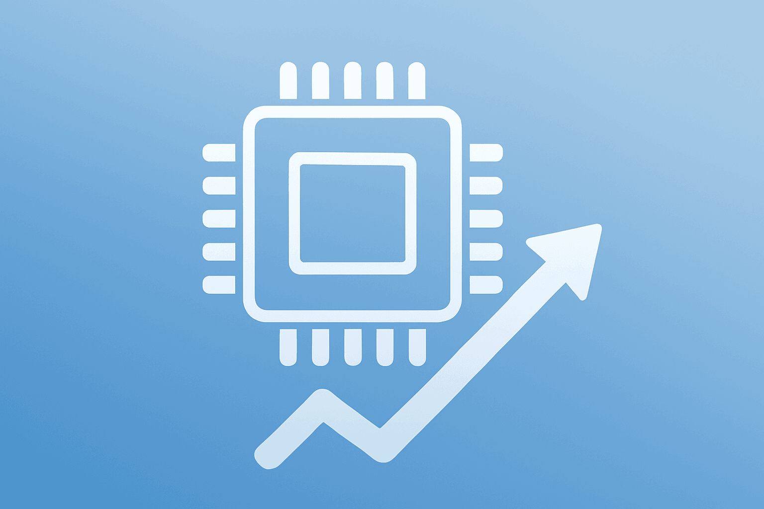 Flat vector of a car chip hybrid representing Tesla stock momentum tied to UBS upgrade and AI5 chip tape-out milestone.