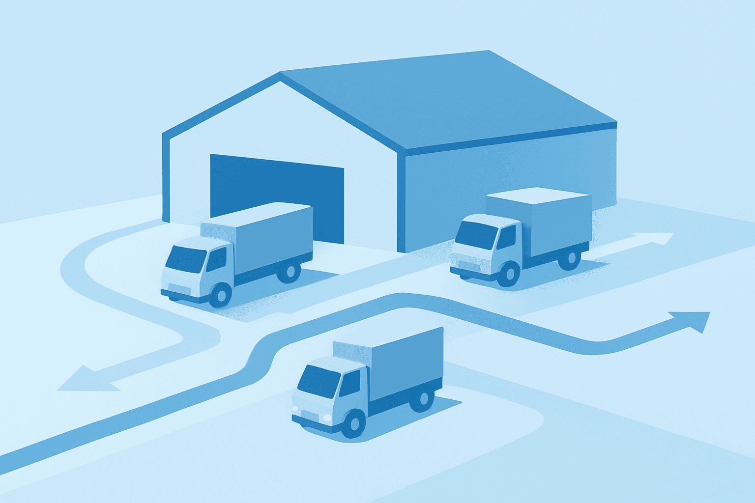 Flat filled vector of a delivery jet fuselage symbolizing UPS Q4 2025 earnings lift and network savings.