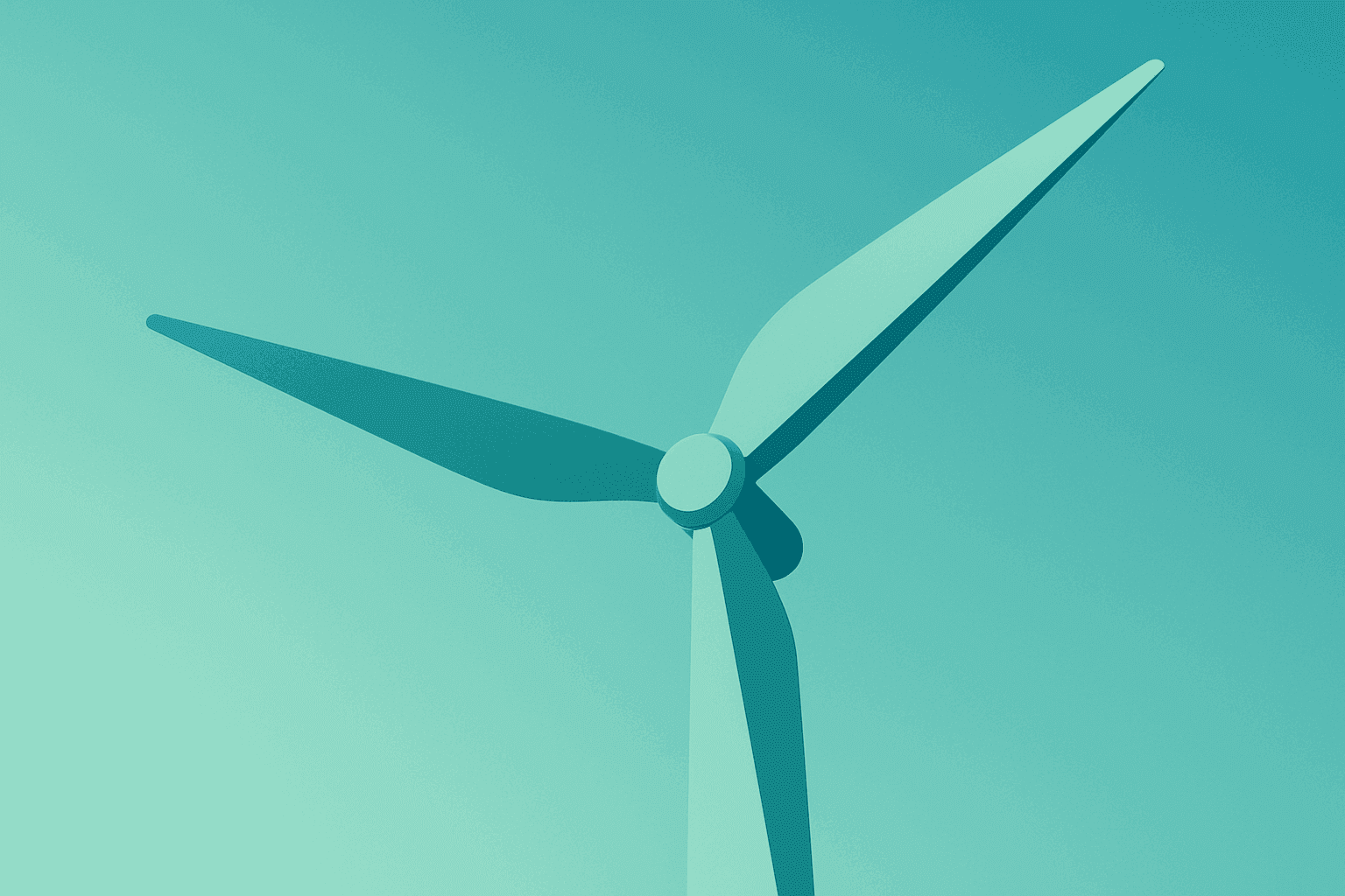 Flat-vector cover of a utility turbine blade unfurling to symbolize NextEra Energy Q2 2026 earnings beat and backlog.