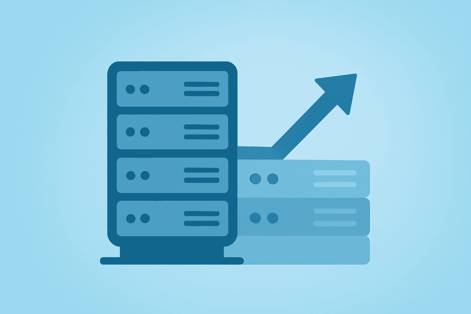 Flat vector server module expanding into new racks illustrating Applied Digital earnings from AI data-center demand.