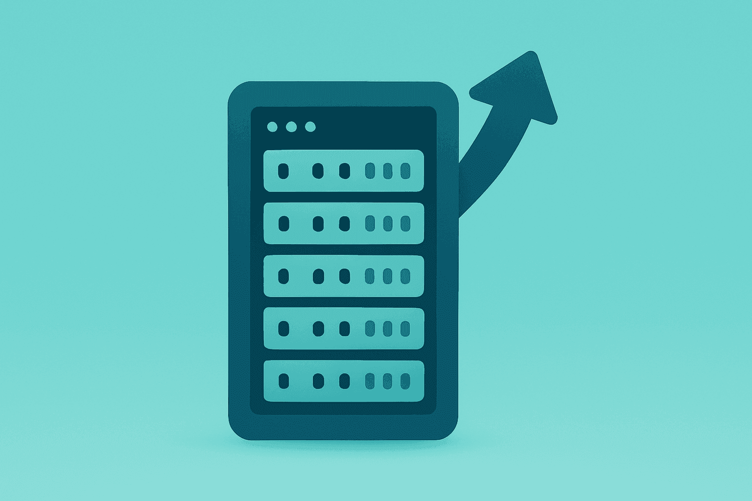 Flat vector server rack merging with GPU cluster, minimal negative space and shadow lift, symbolizing Fabrinet earnings surge