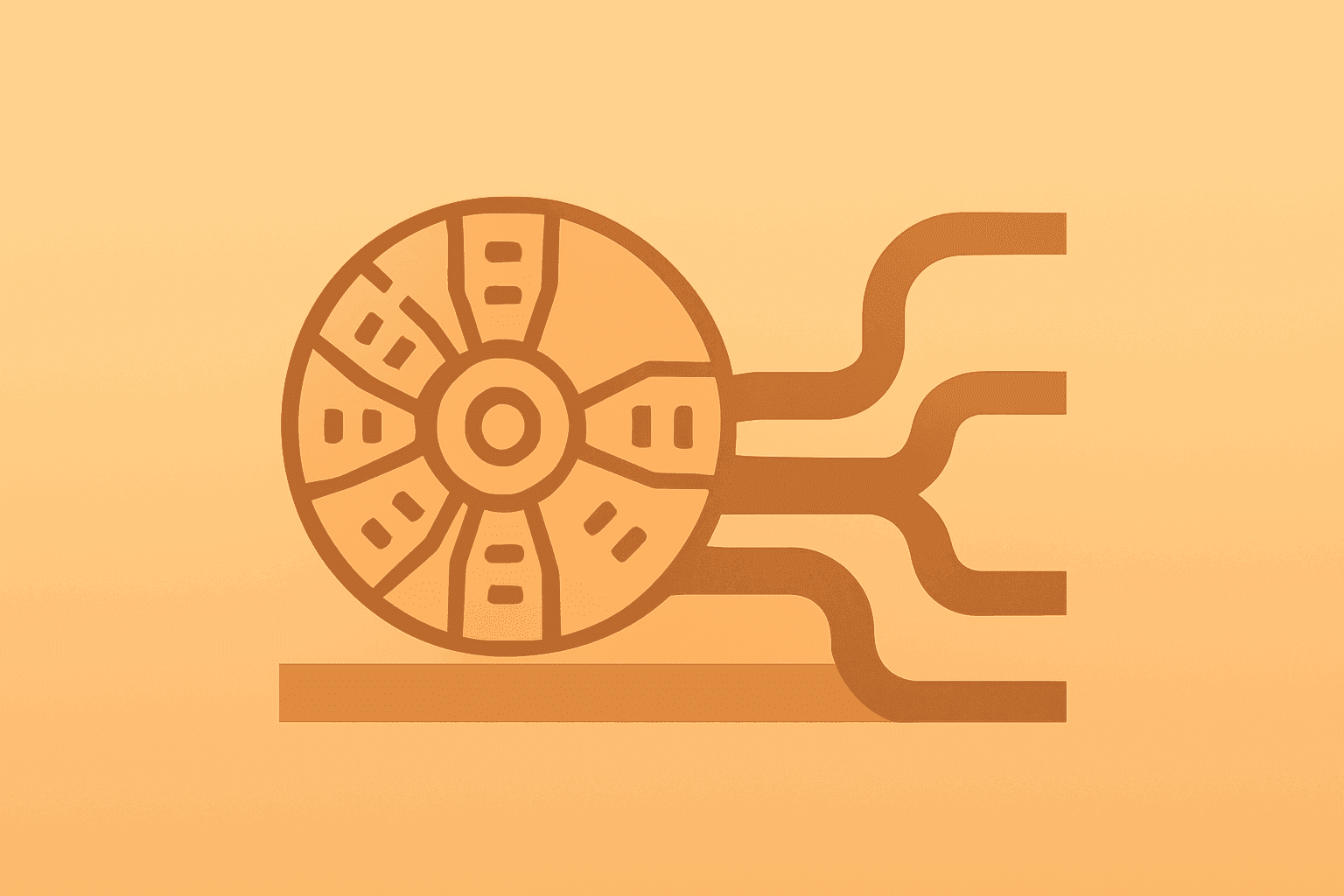 Flat vector of a tunnel-boring machine and expanding tunnel segment representing The Boring Company funding and UAE plan.