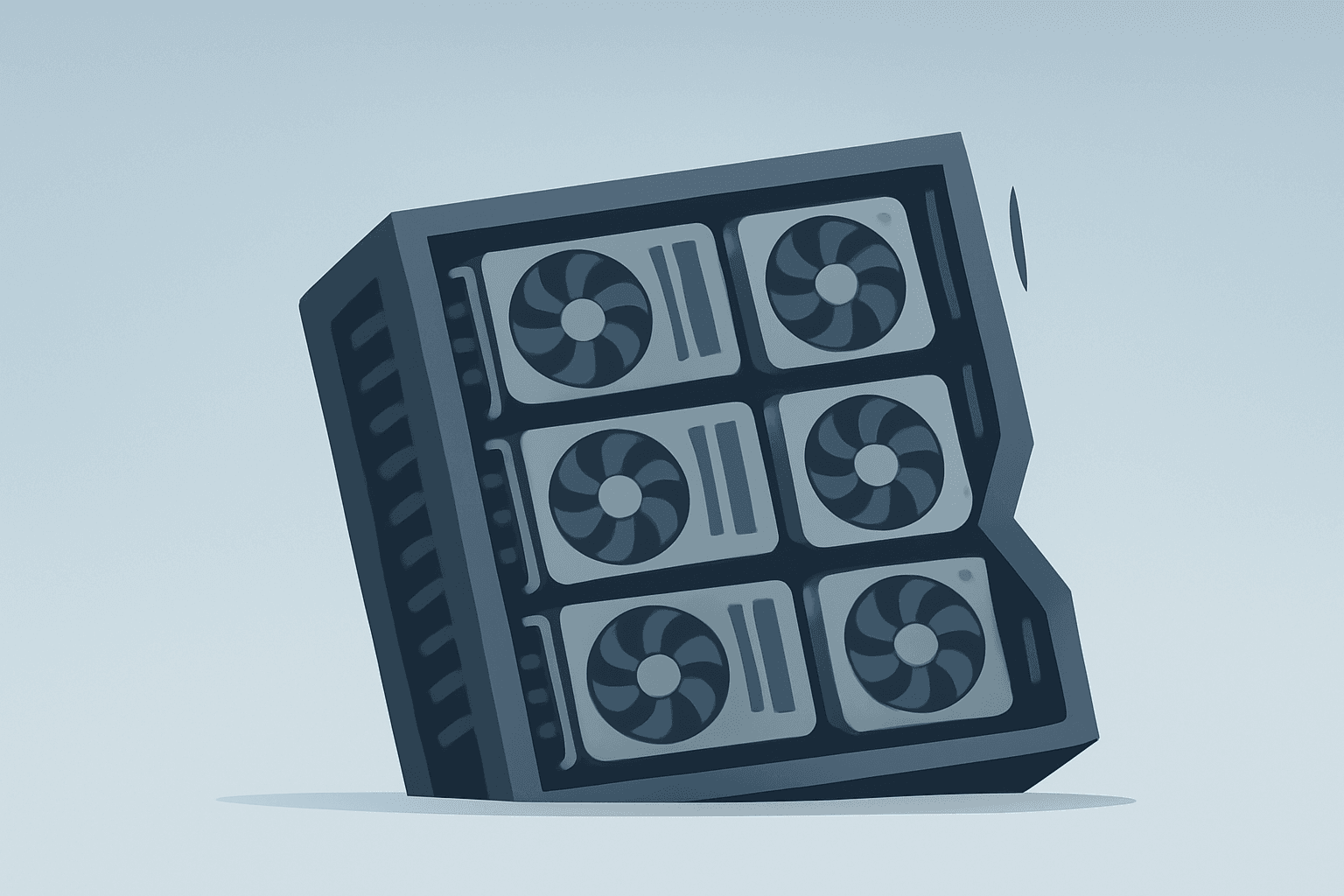 Flat vector icon of a server rack expanding capacity to symbolize Nebius Group stock deal-driven growth and capex risk.