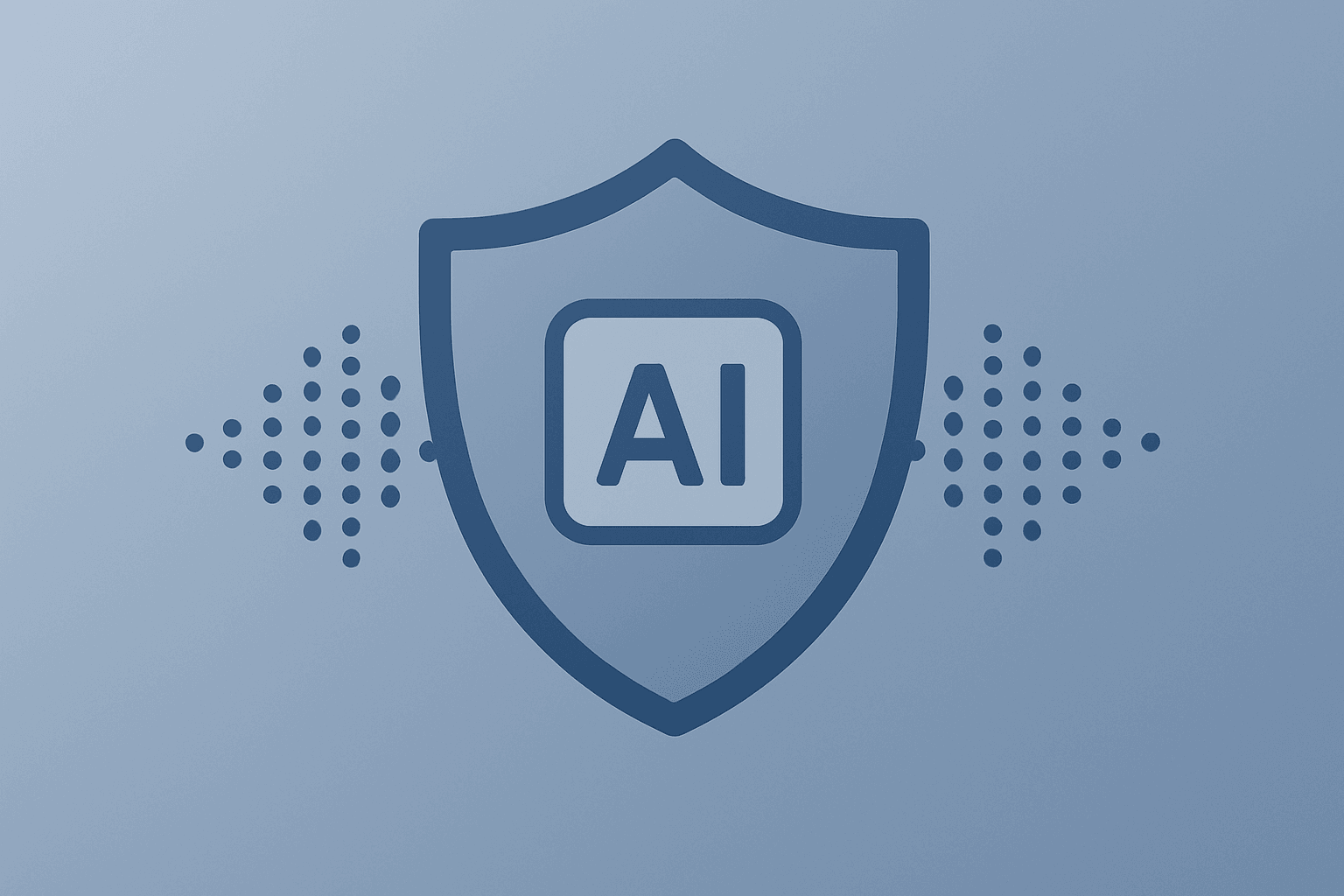 Minimal flat filled vector of a security shield under AI stress test to represent CrowdStrike earnings as an AI-demand test.