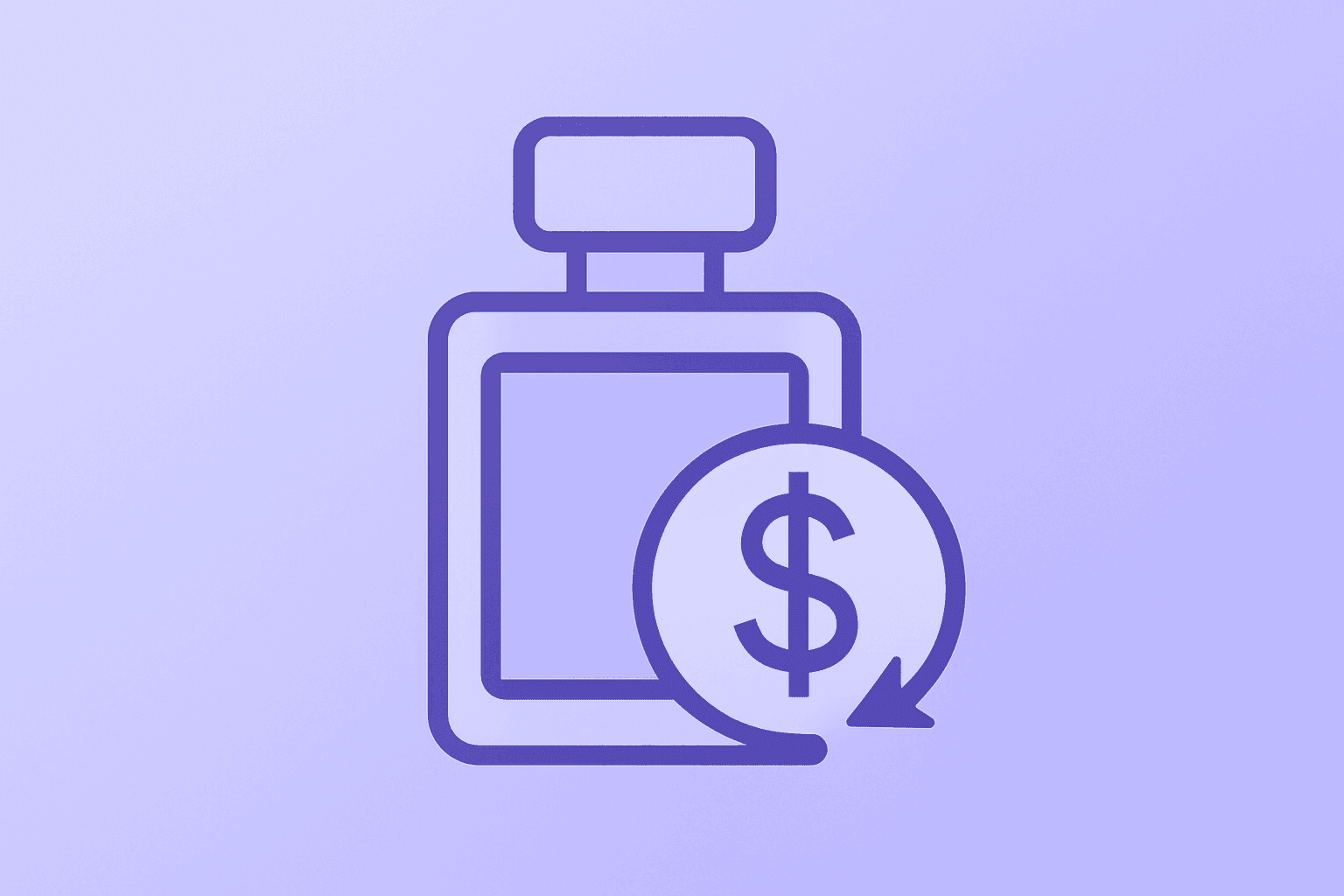 Flat vector retail badge fused with a refund token illustrating Bath & Body Works earnings and tariff benefit