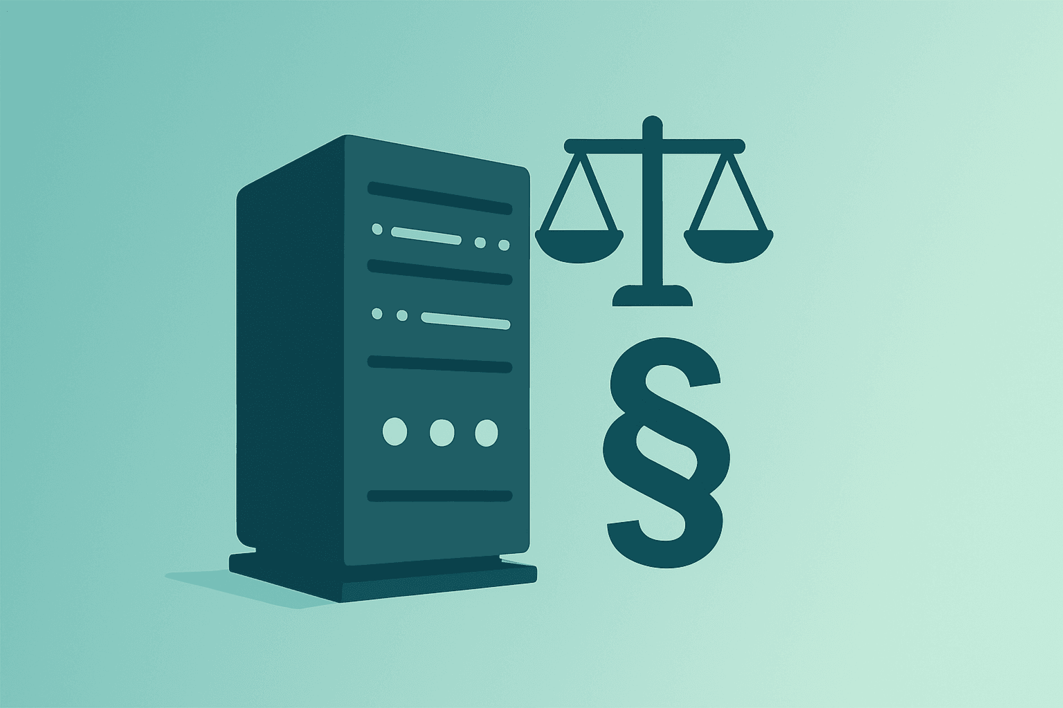 Flat-vector server core under legal strain to symbolize Kalshi criminal charges and state enforcement.