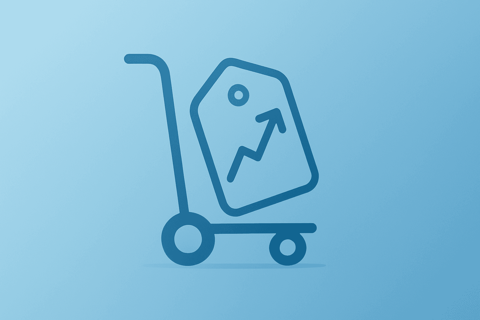 Flat vector of warehouse cart and membership tag symbolizing BJ's Wholesale Club earnings, fee growth and rising costs.